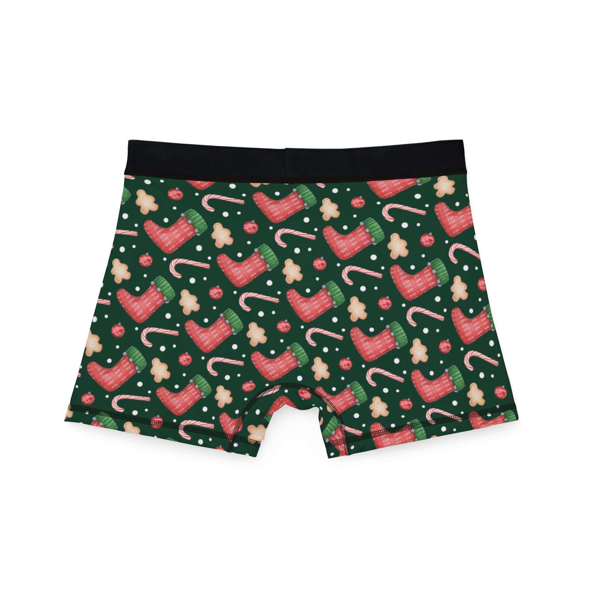 Men's boxers green christmas santa