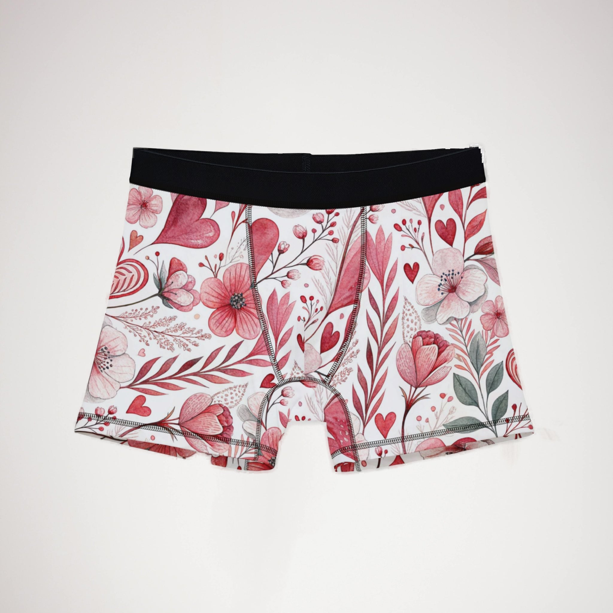 Men's boxers romantic watercolor wedding anniversary