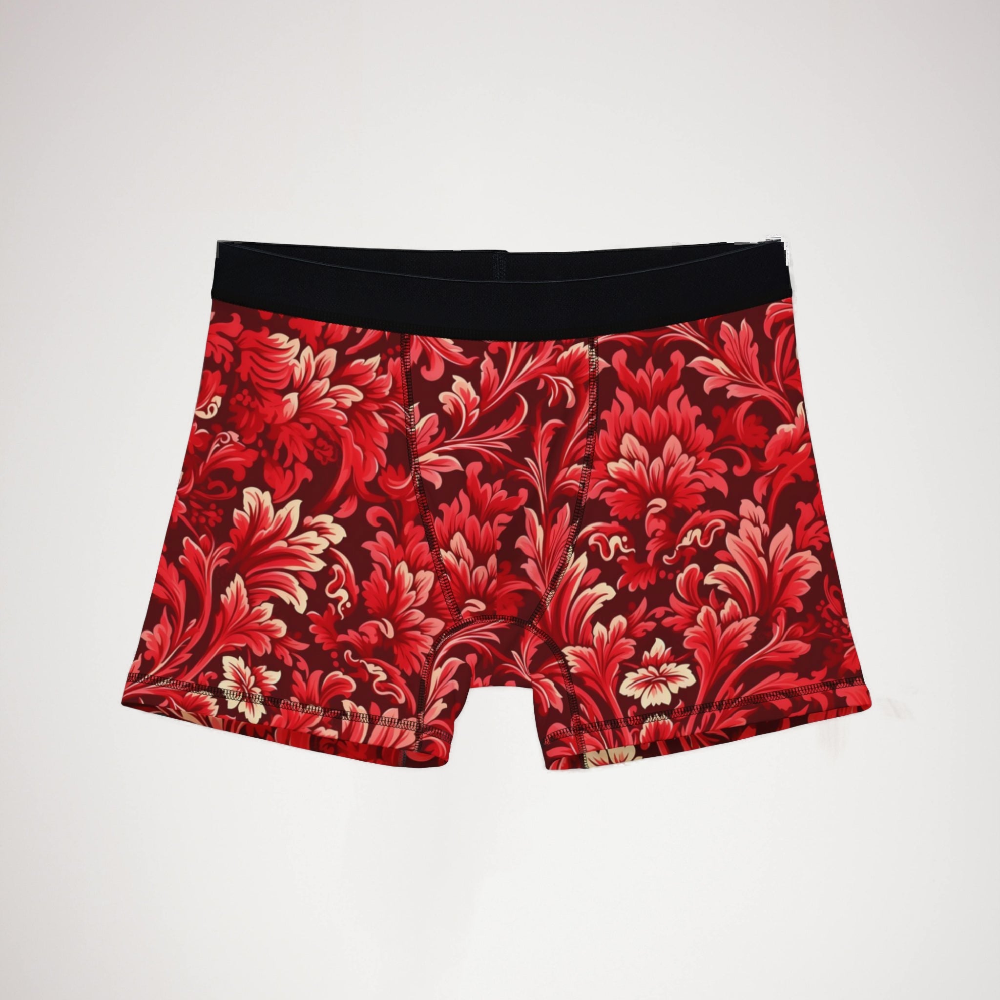 Men's boxers red damask