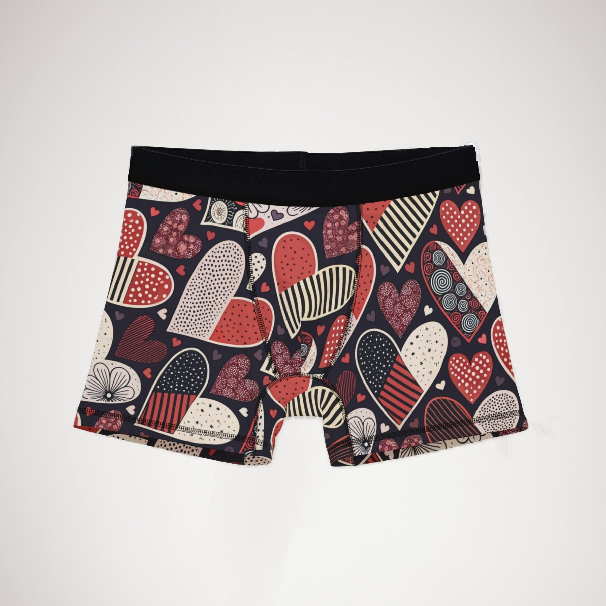 Men's boxers valentine heart retro
