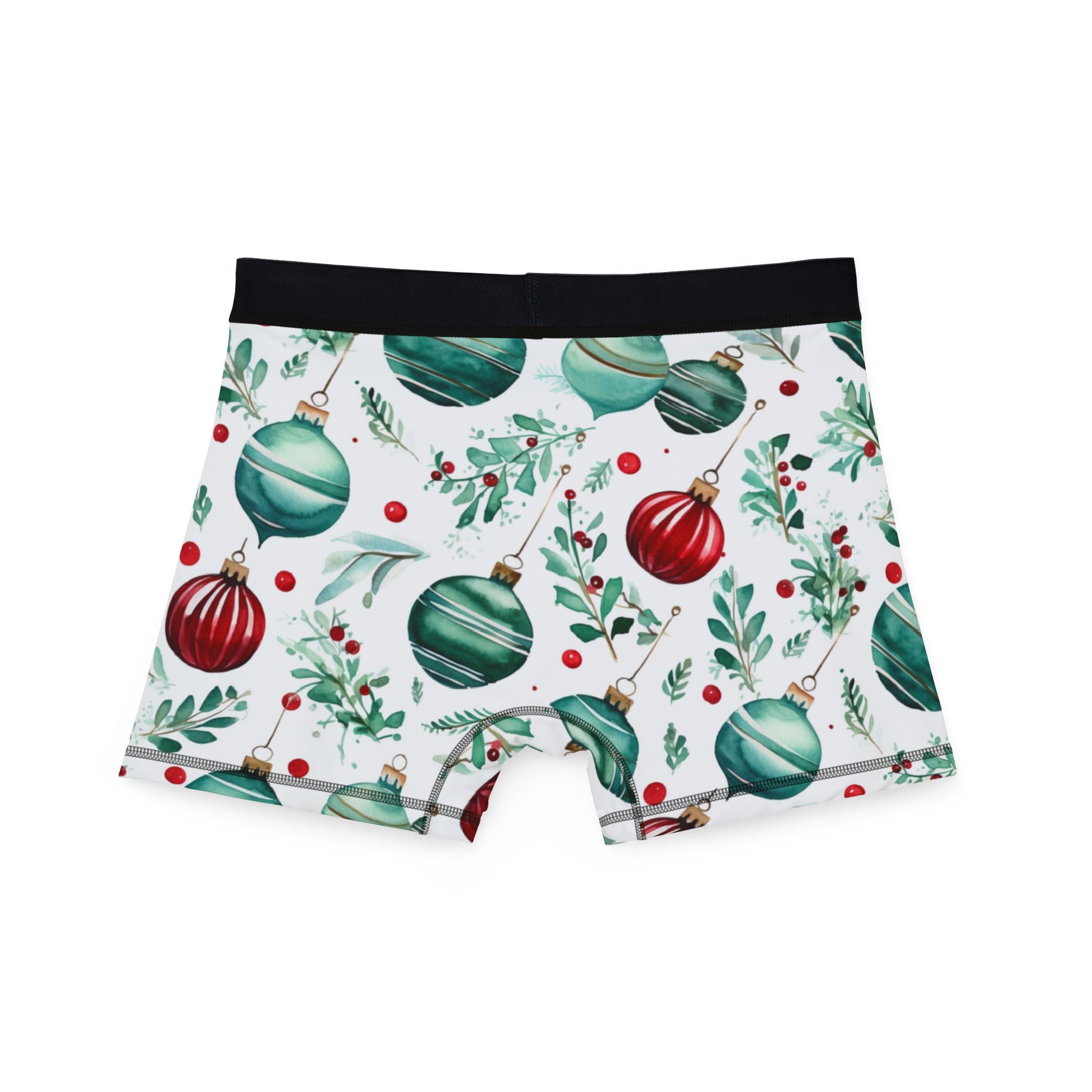 Men's boxers watercolor christmas