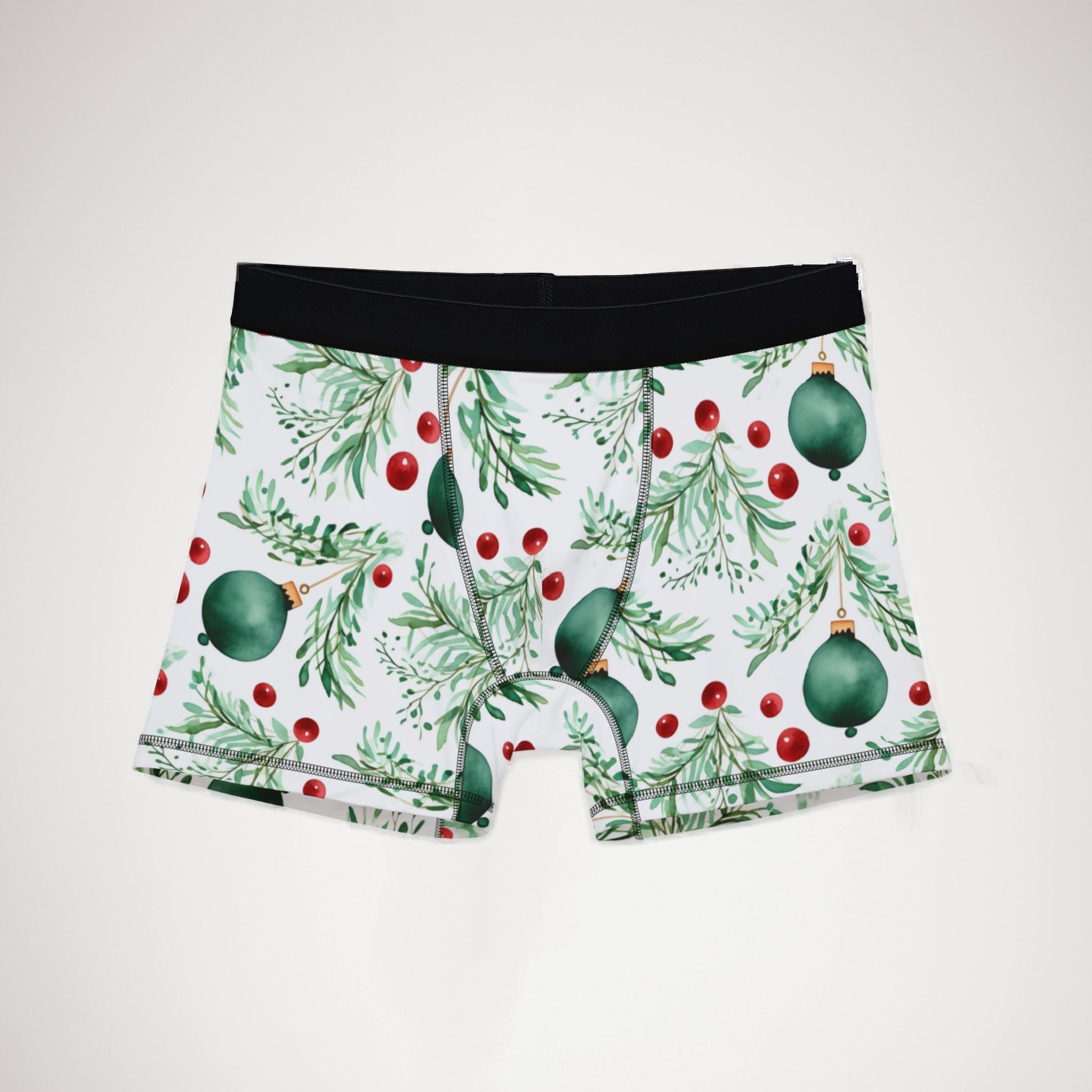 Men's boxers watercolor christmas