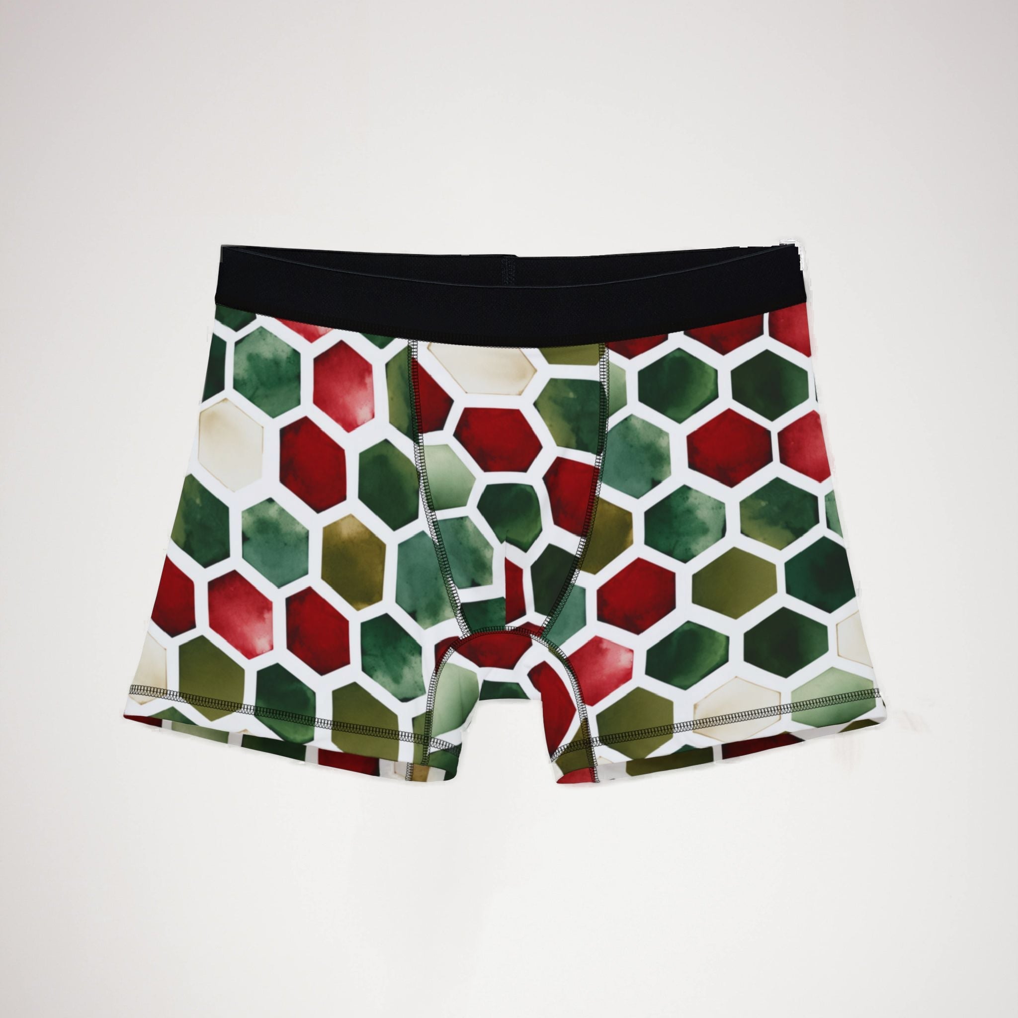 Men's boxers watercolor christmas one