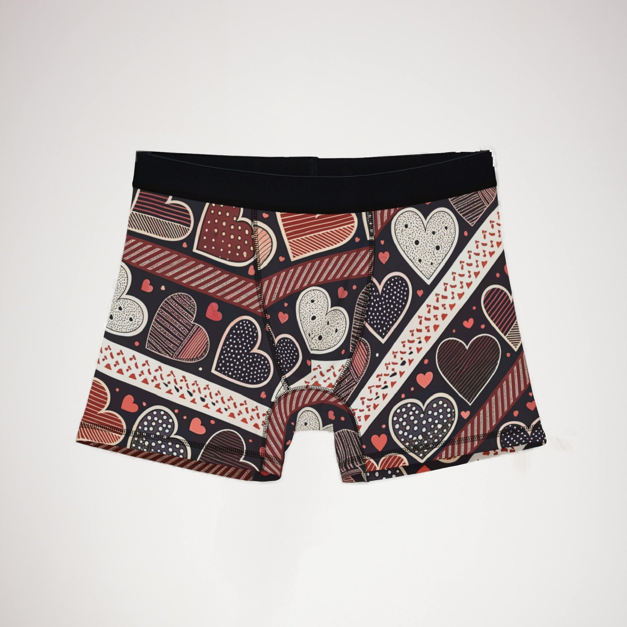 Men's boxers valentine heart retro