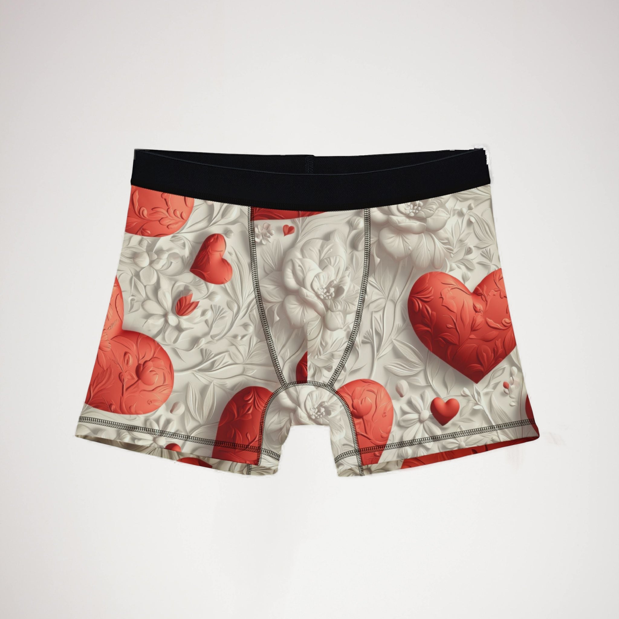 Men's boxers valentine red heart