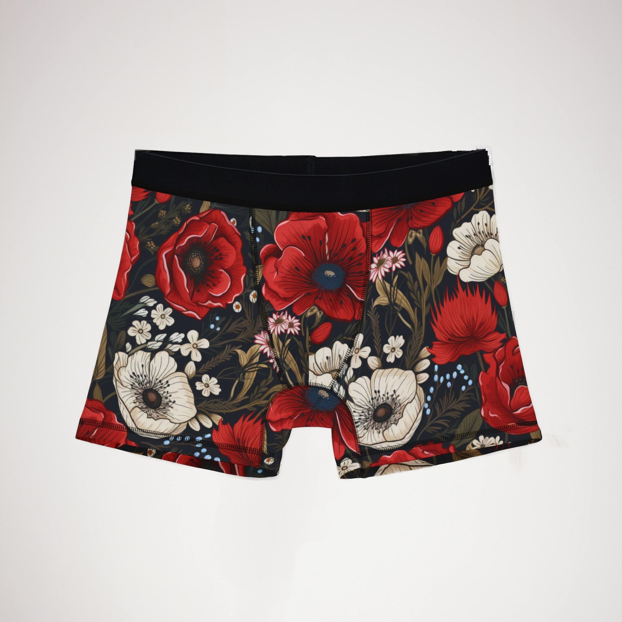 Men's boxers cute red flowers