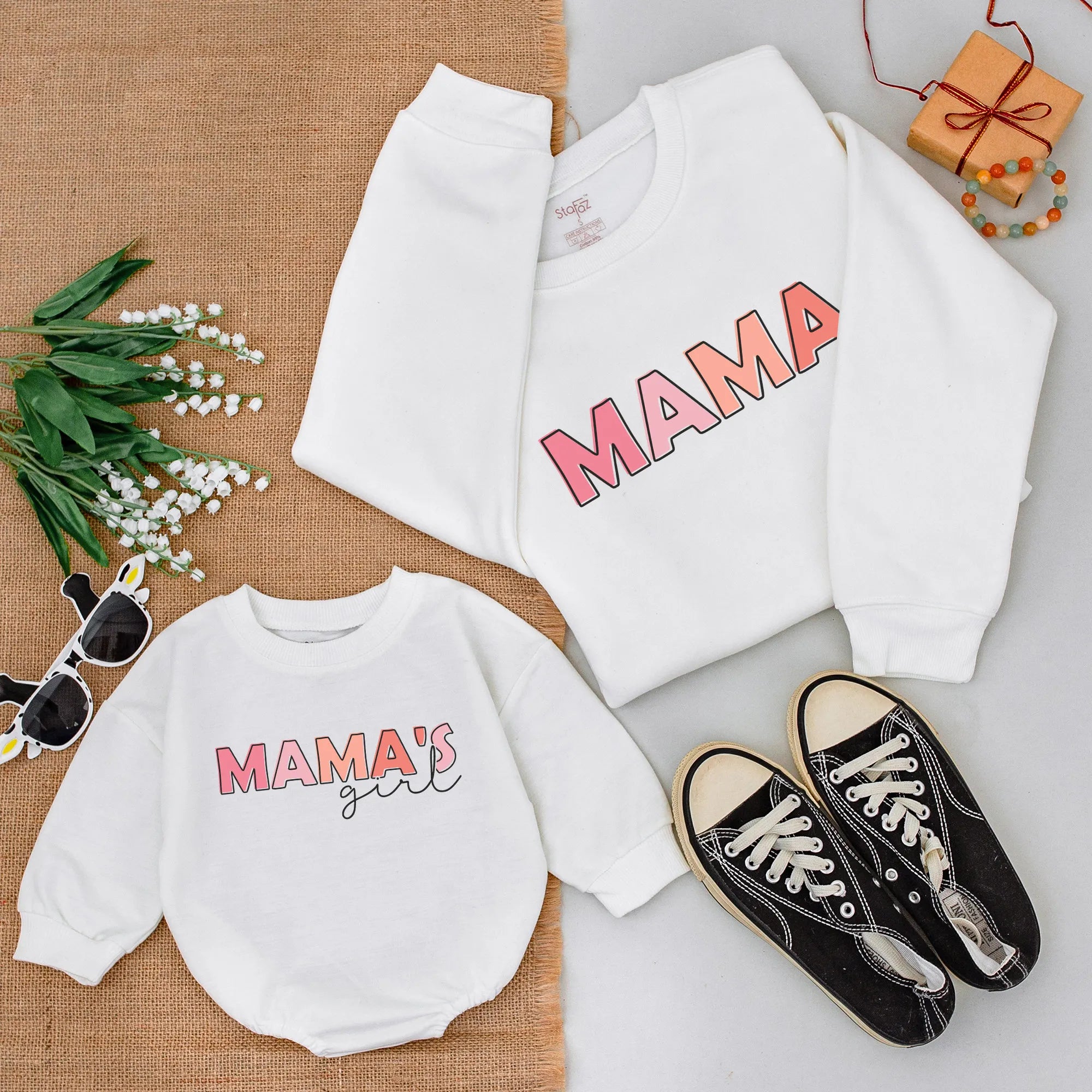 Mama And Mama's Girl Romper Matching: Gift for Mom