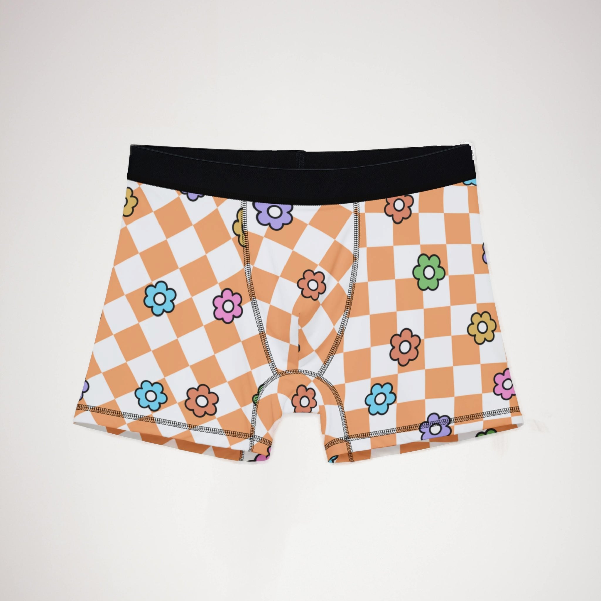 Men's boxers spring flower checkered