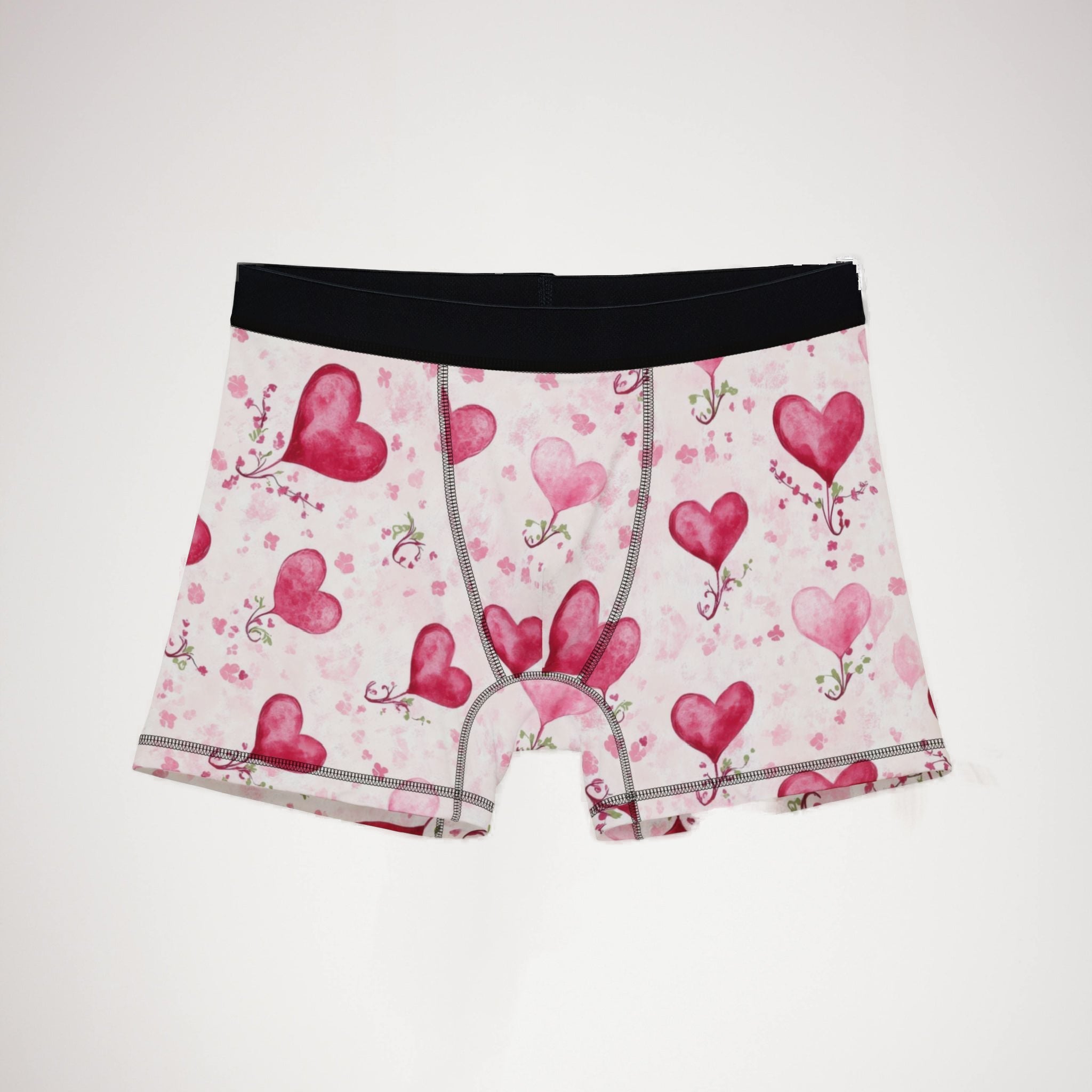 Men's boxers valentine red heart two two