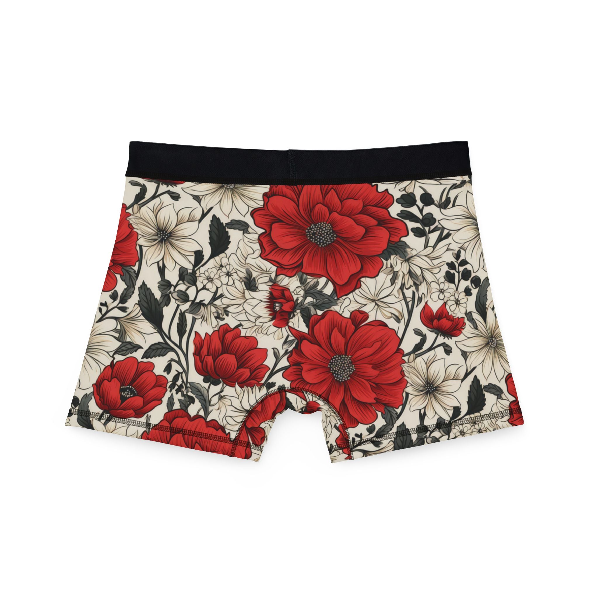 Men's boxers cute red flowers one one