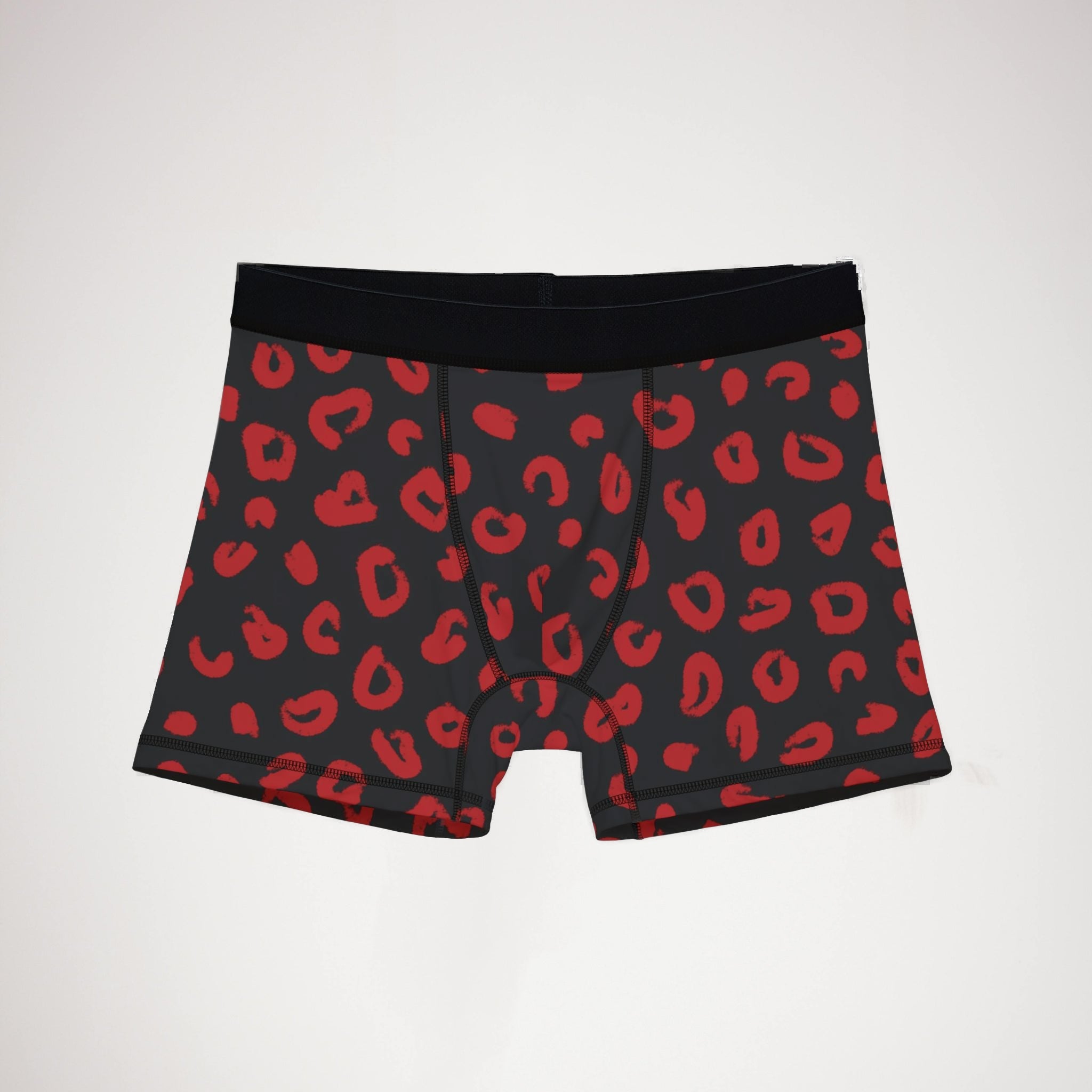 Men's boxers red leopard