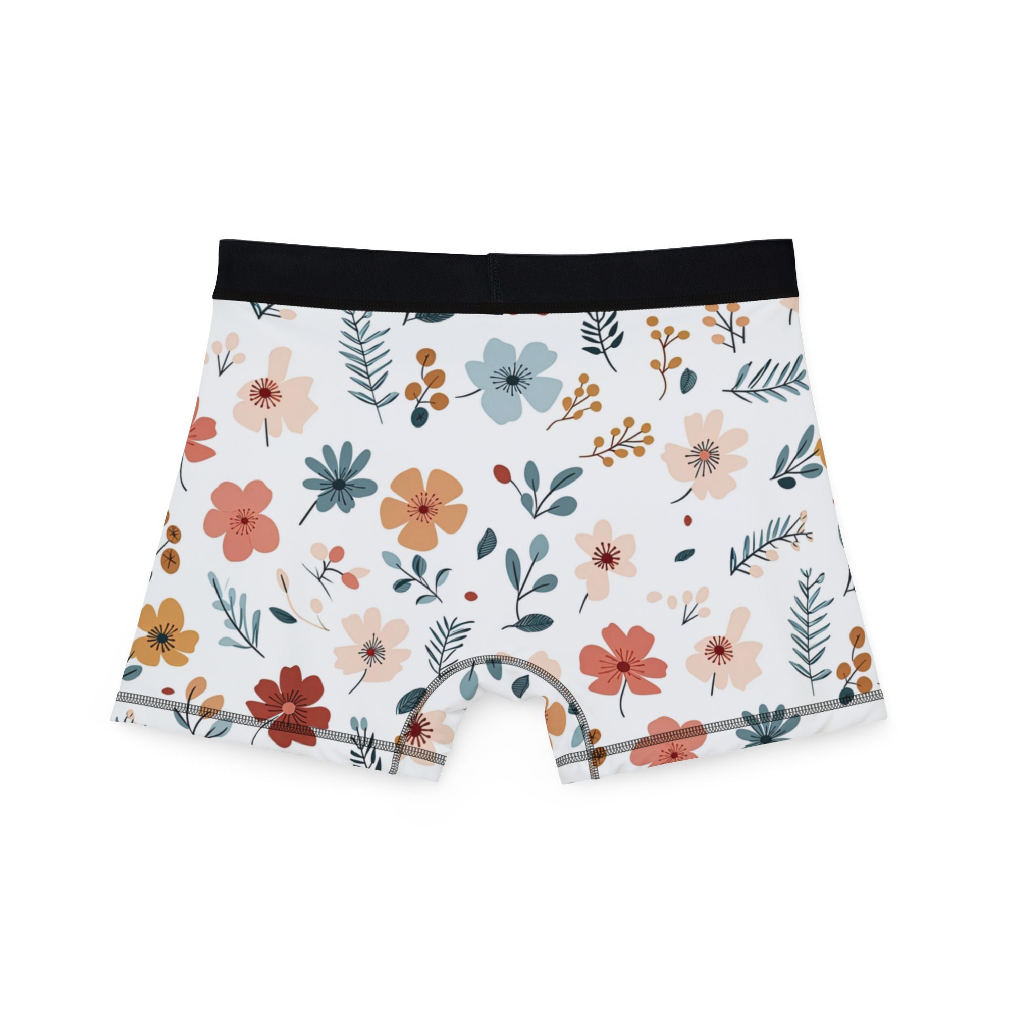 Men's boxers minimal boho flowers