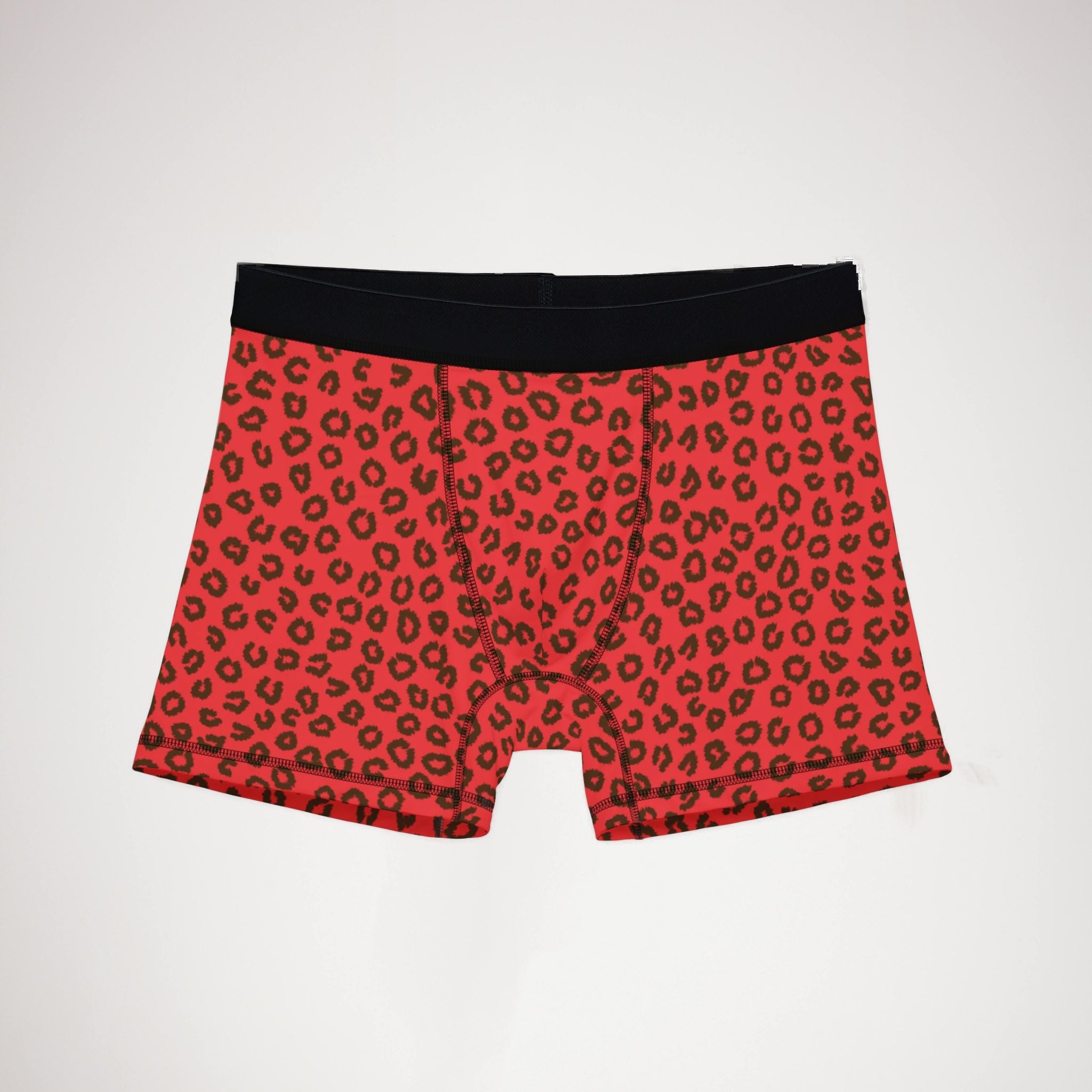 Men's boxers red leopard