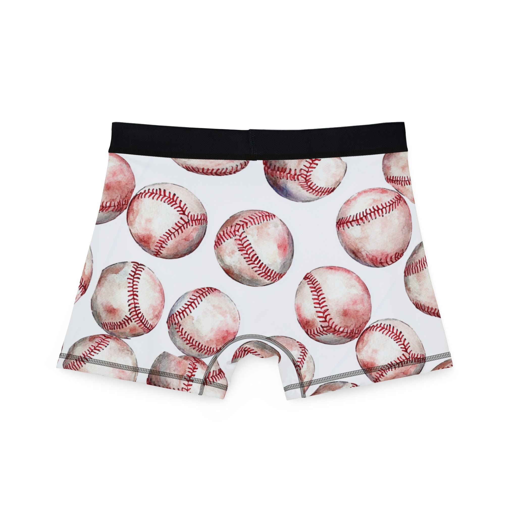Men's boxers watercolor baseball one