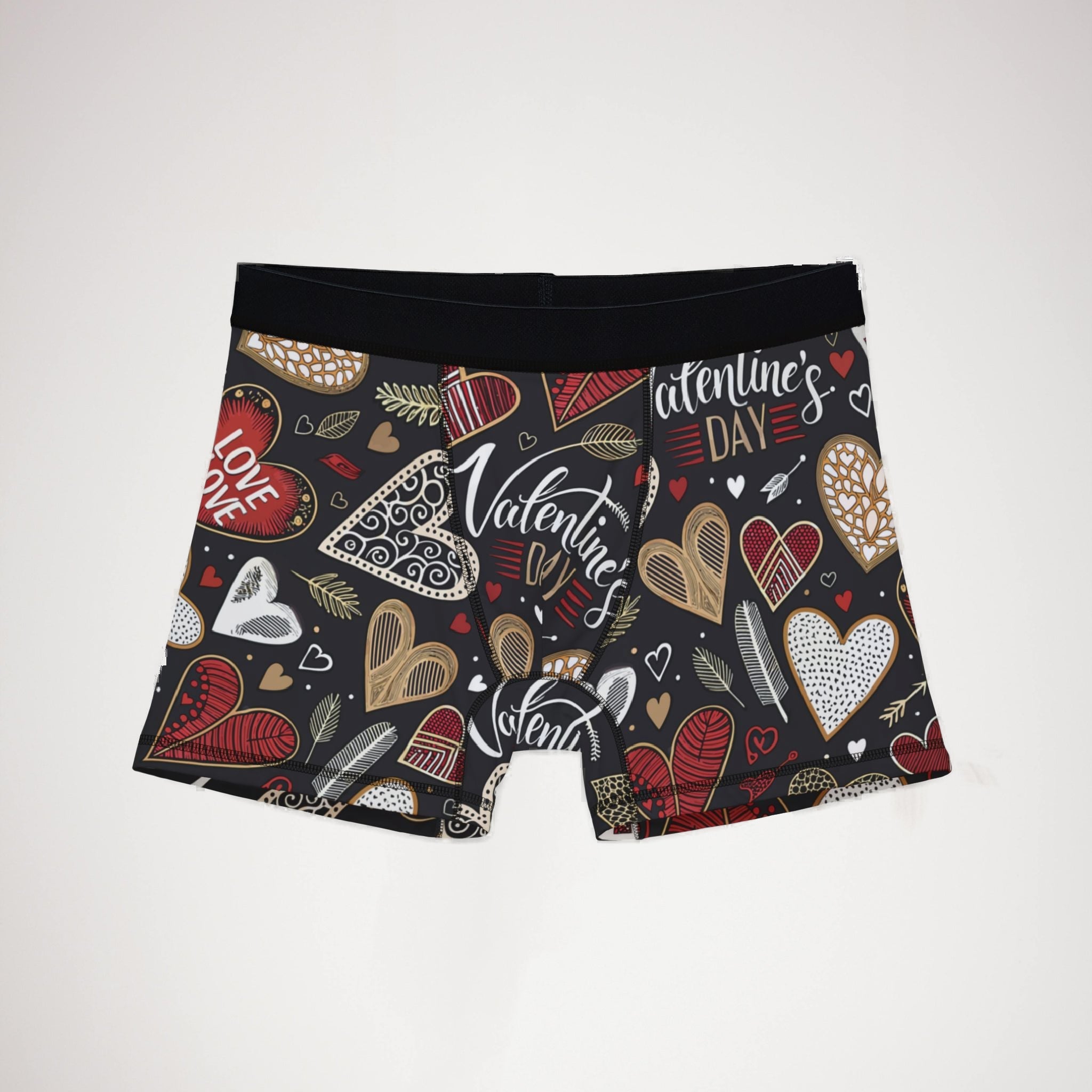 Men's boxers valentine heart retro