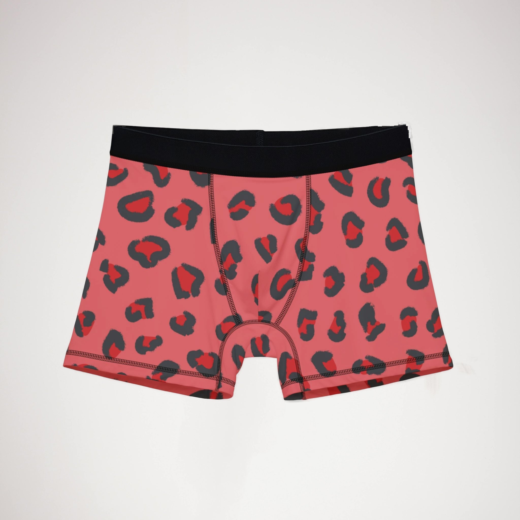 Men's boxers red leopard