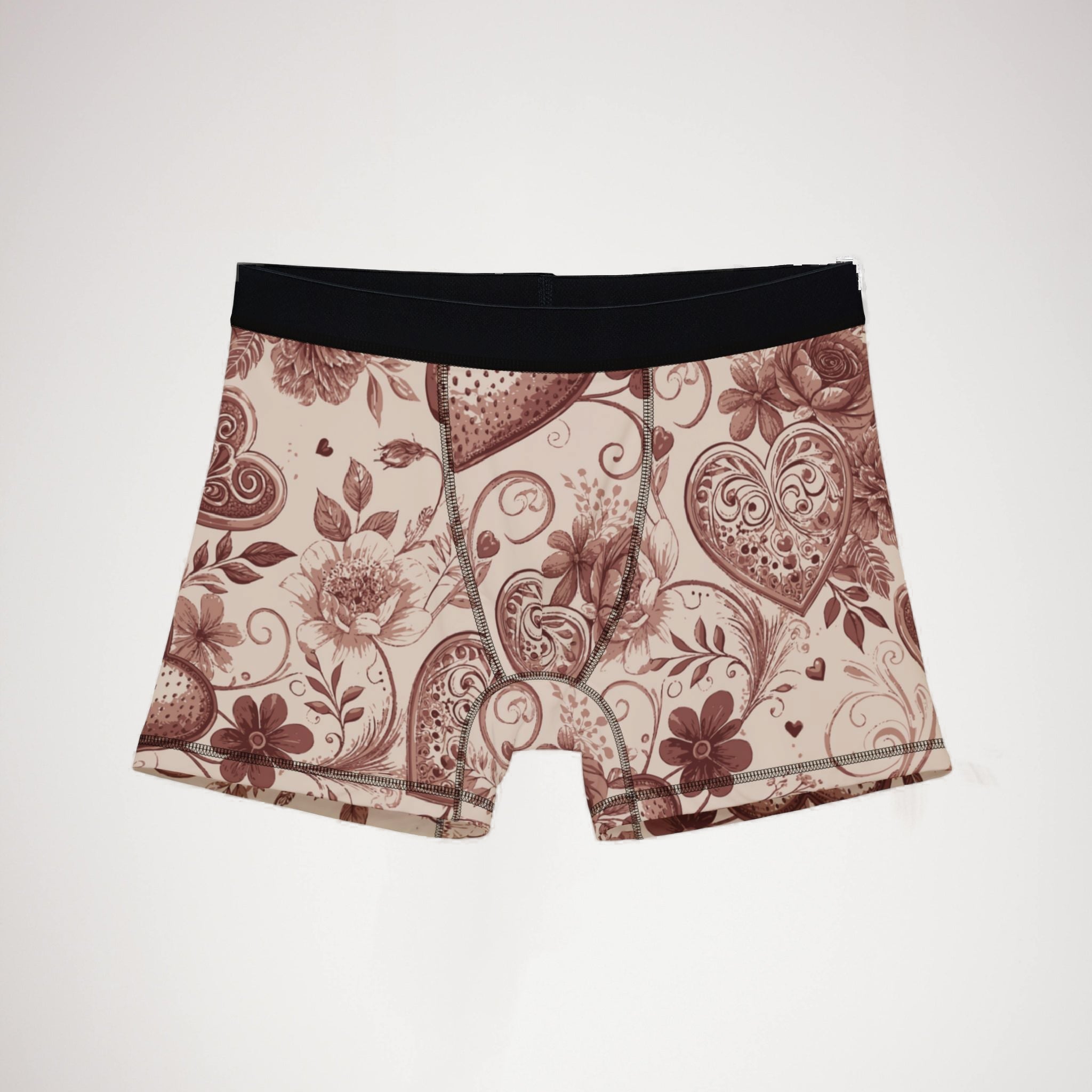 Men's boxers valentine heart retro