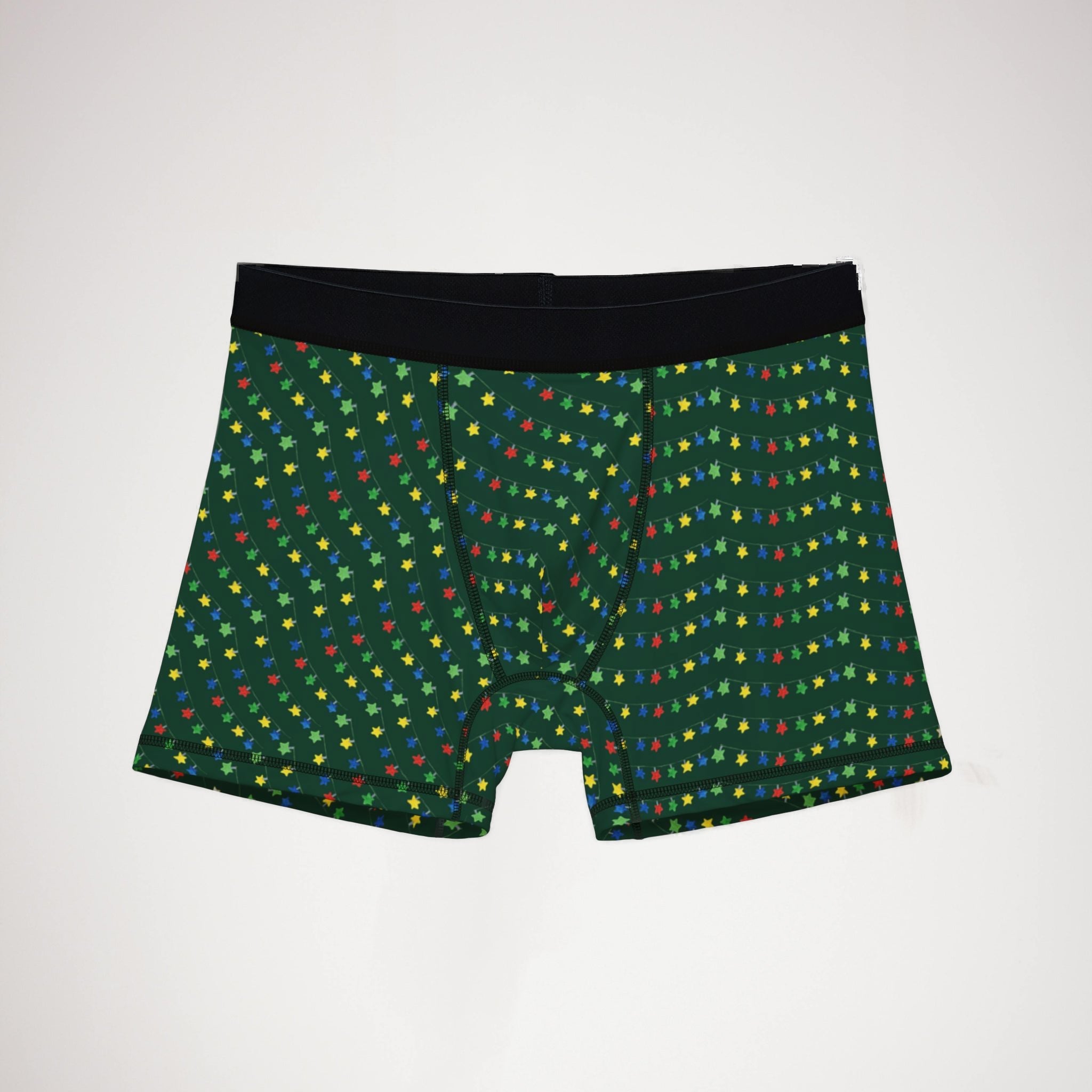 Men's boxers green christmas santa