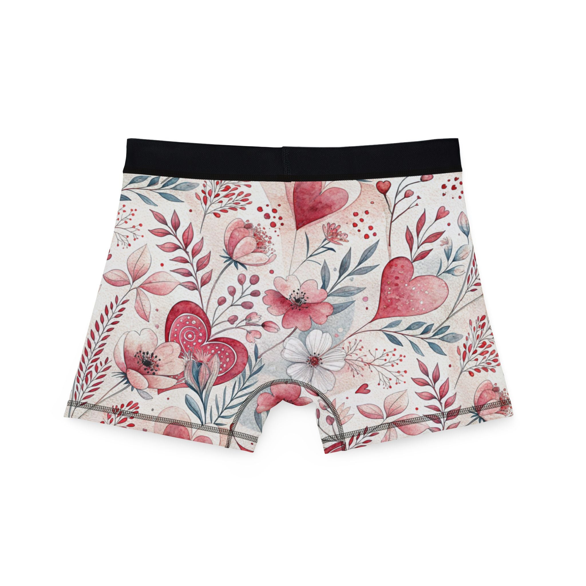 Men's boxers romantic watercolor wedding anniversary