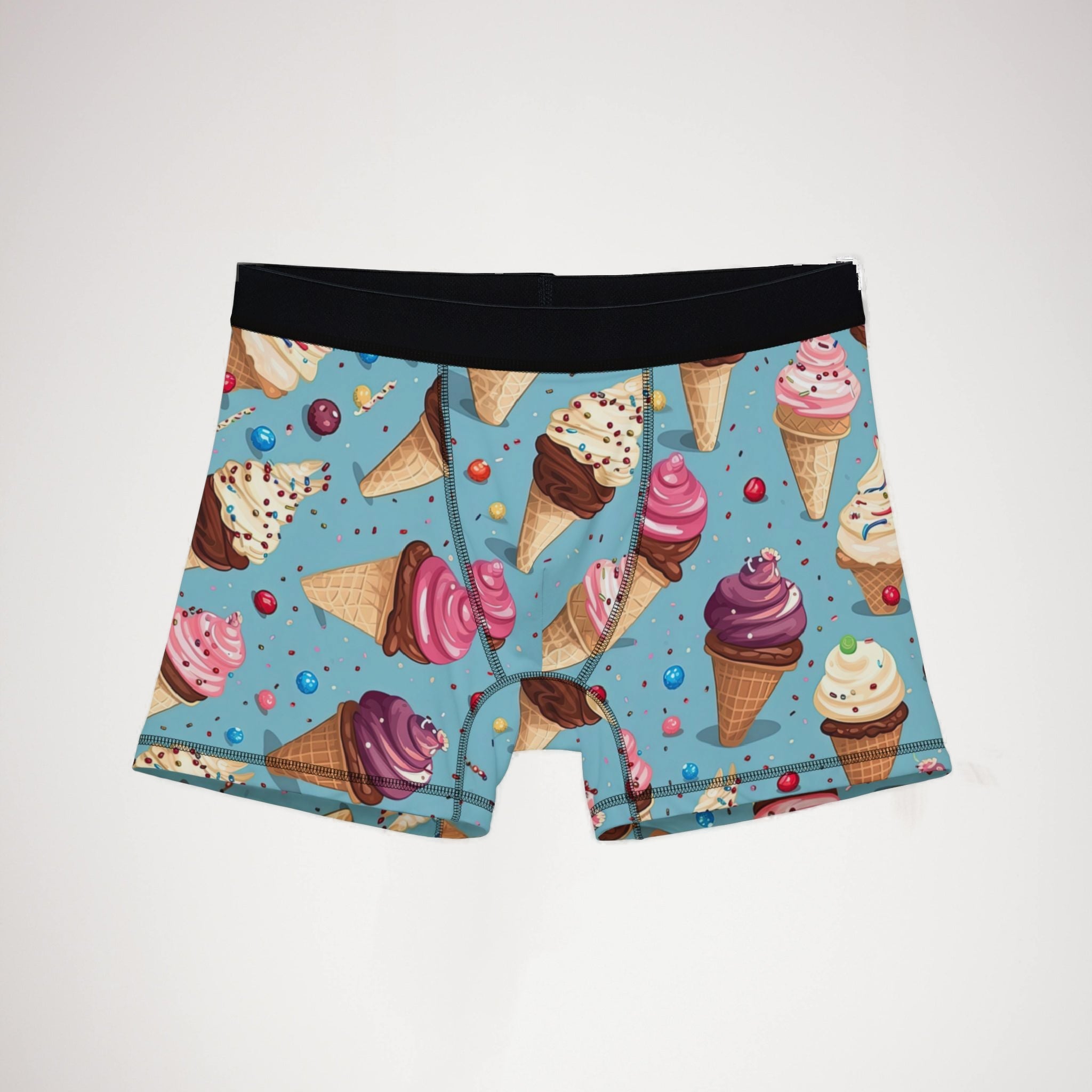 Men's boxers sprinkled ice cream