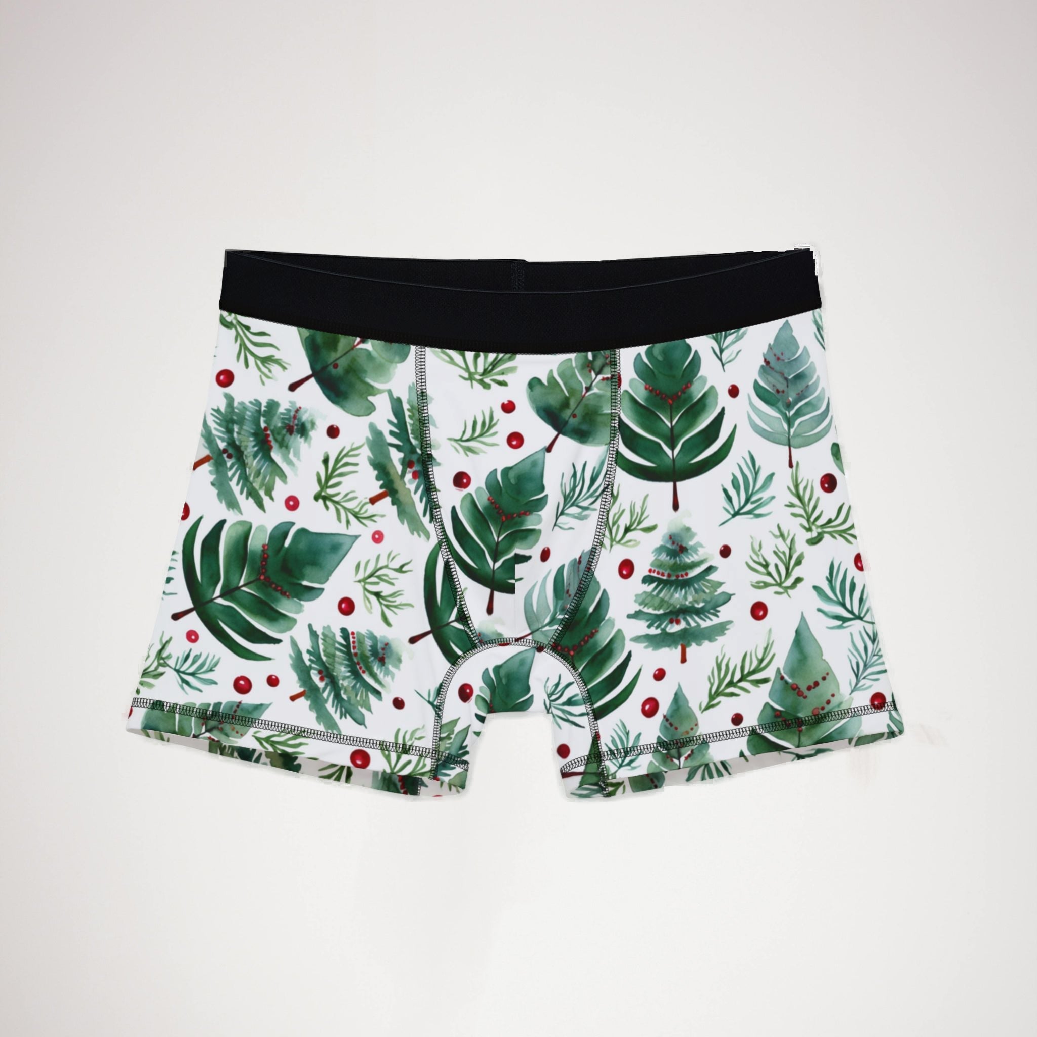 Men's boxers watercolor christmas one