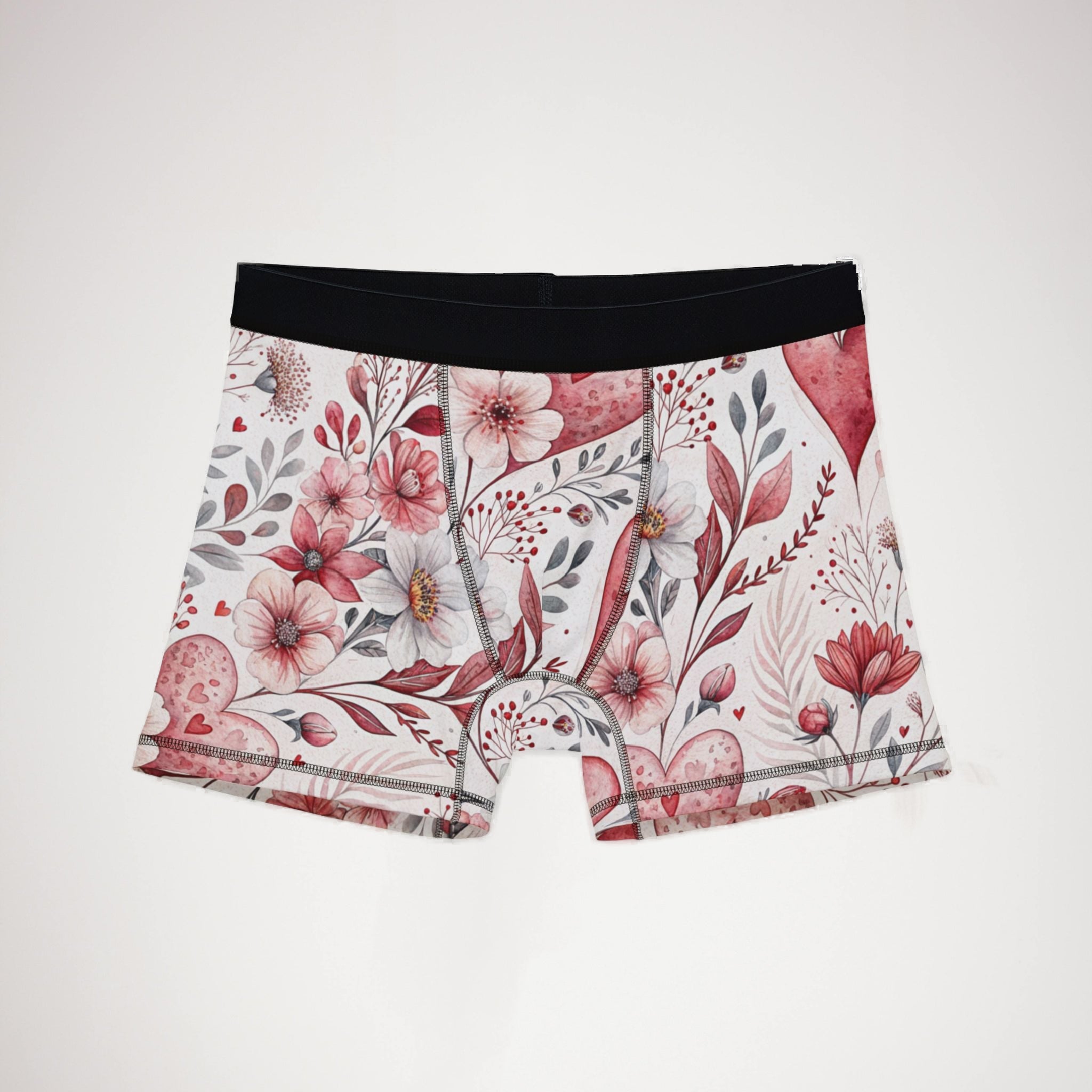 Men's boxers romantic watercolor wedding anniversary