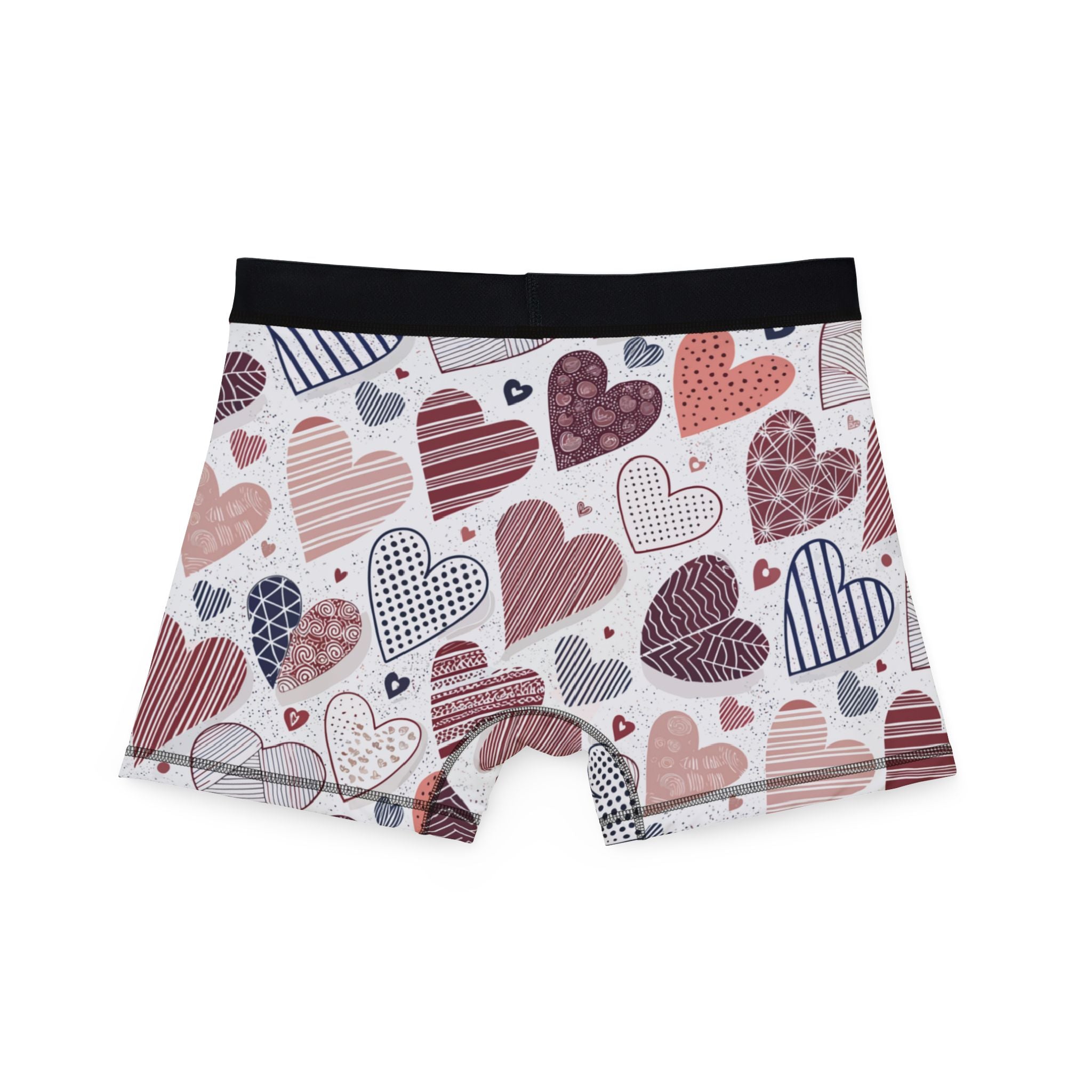 Men's boxers valentine heart retro three