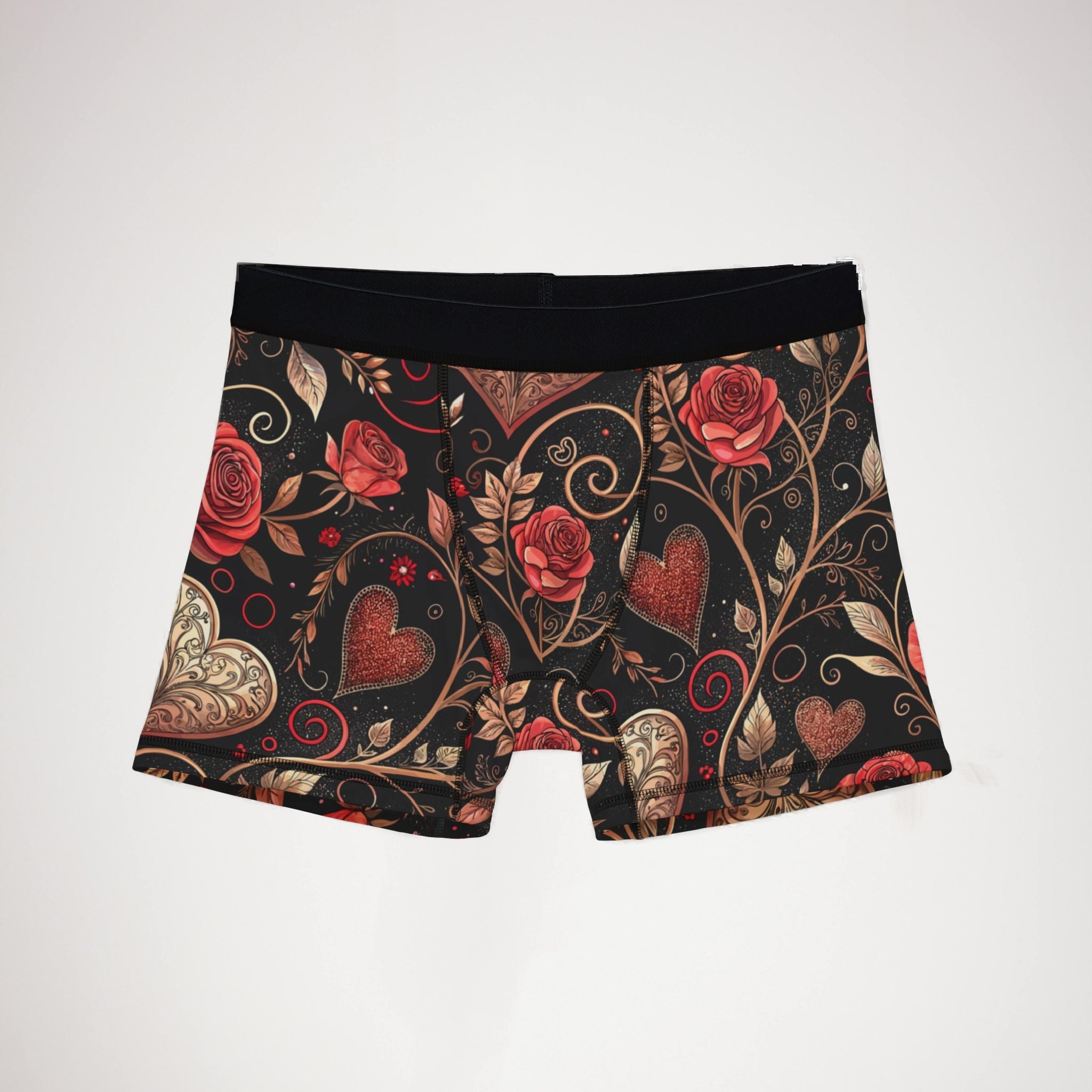 Men's boxers valentine heart retro