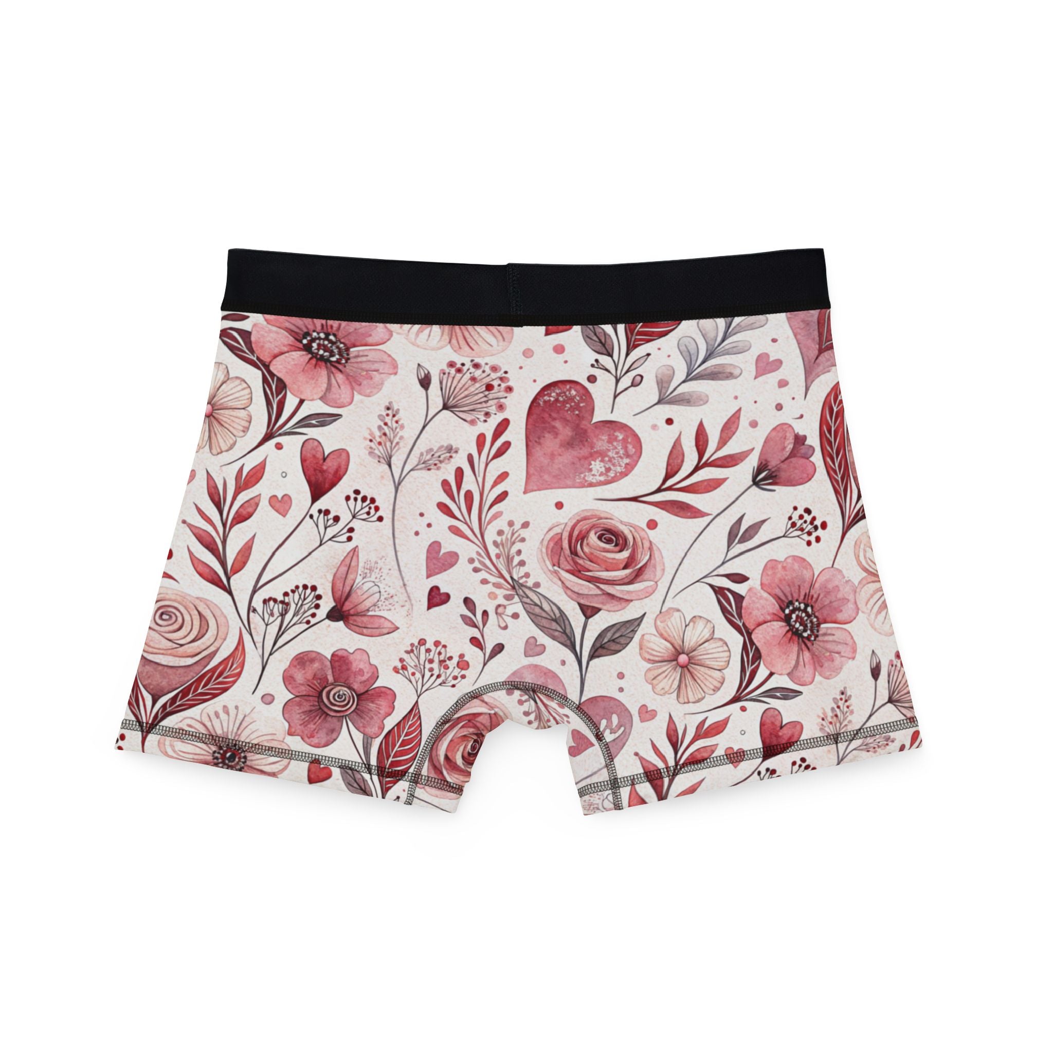 Men's boxers romantic watercolor wedding anniversary