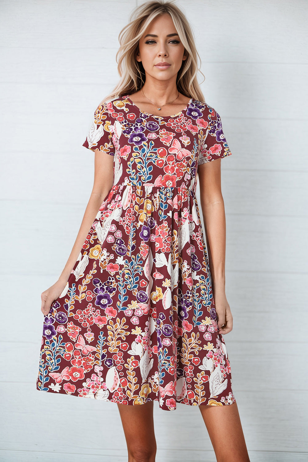 Chic Floral Mini Dress: Perfect for Summer, Beach Weddings, and Parties!