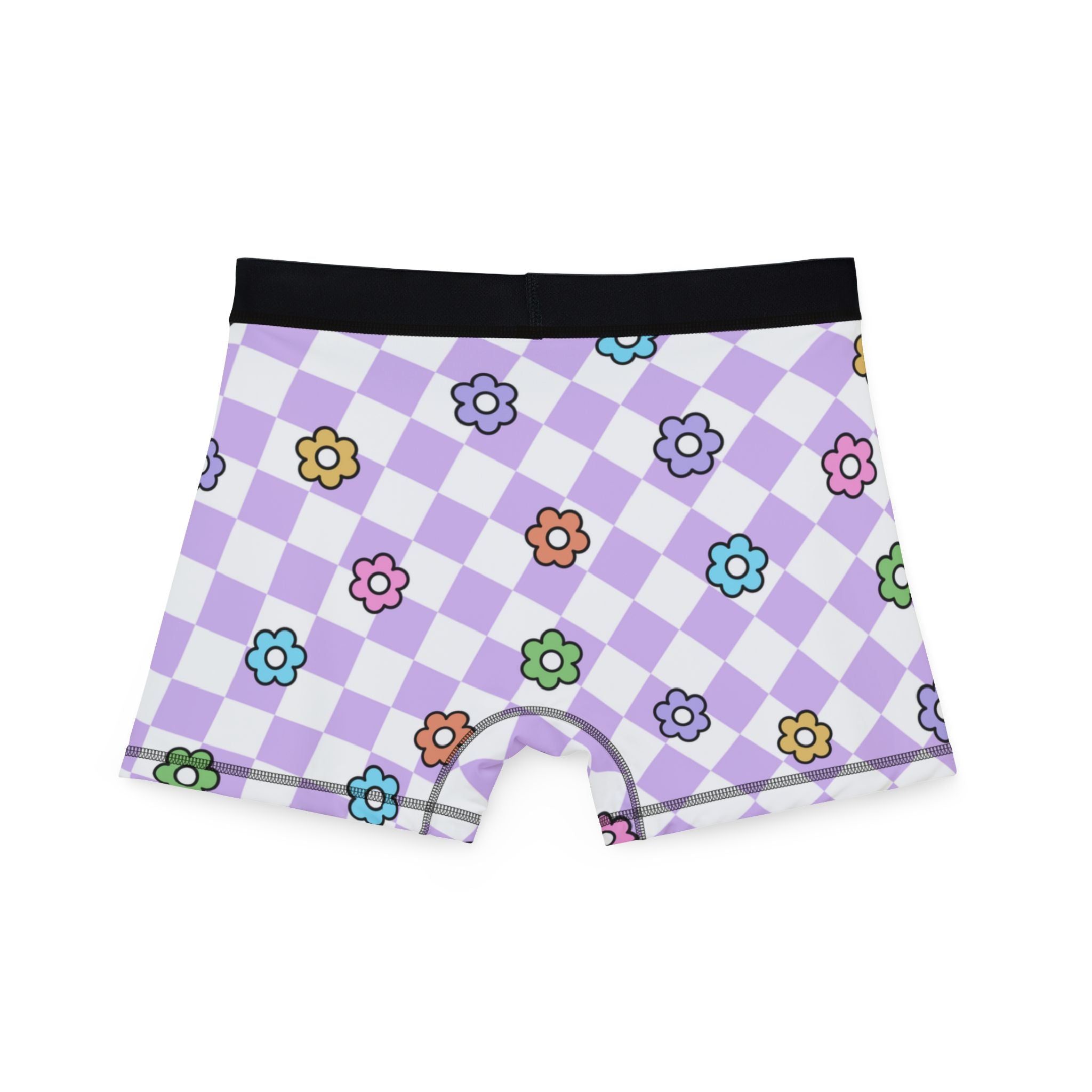Men's boxers spring flower checkered