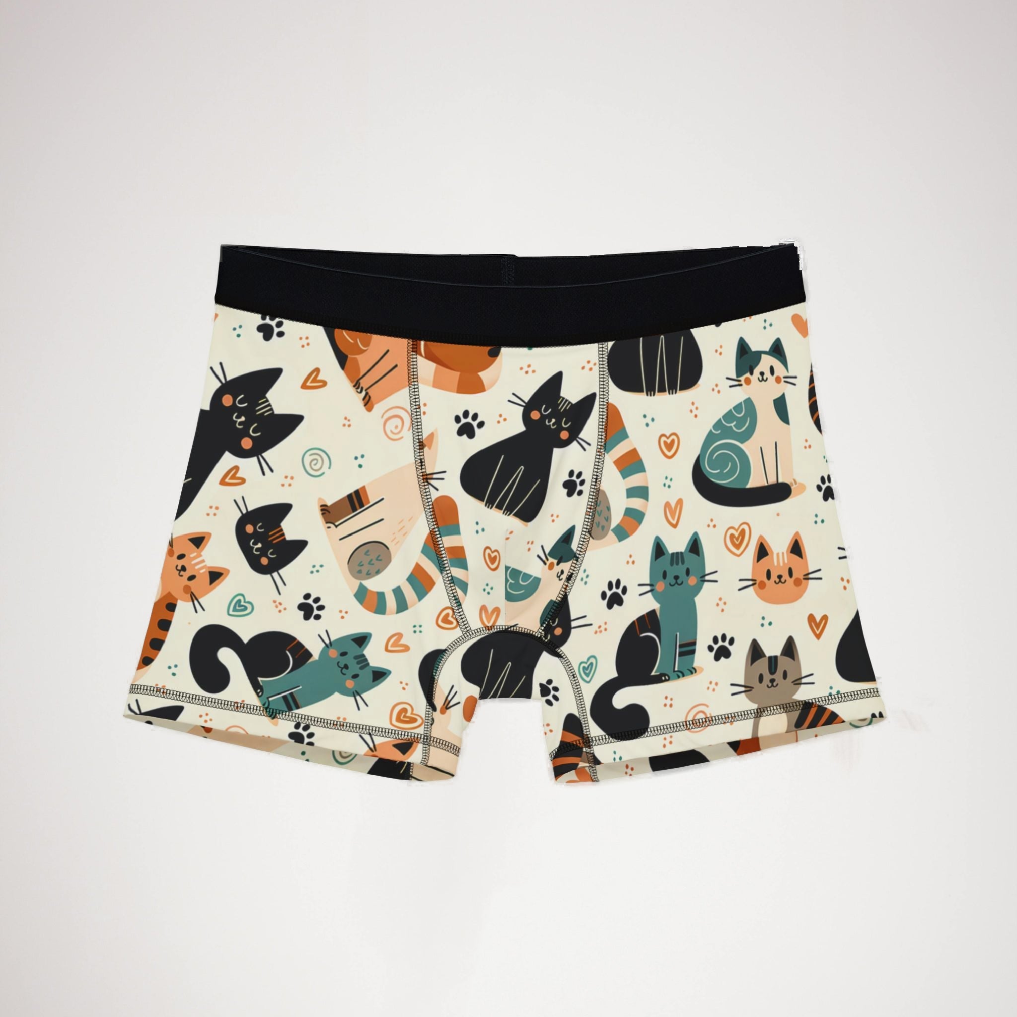 Men's boxers cute cats doodle