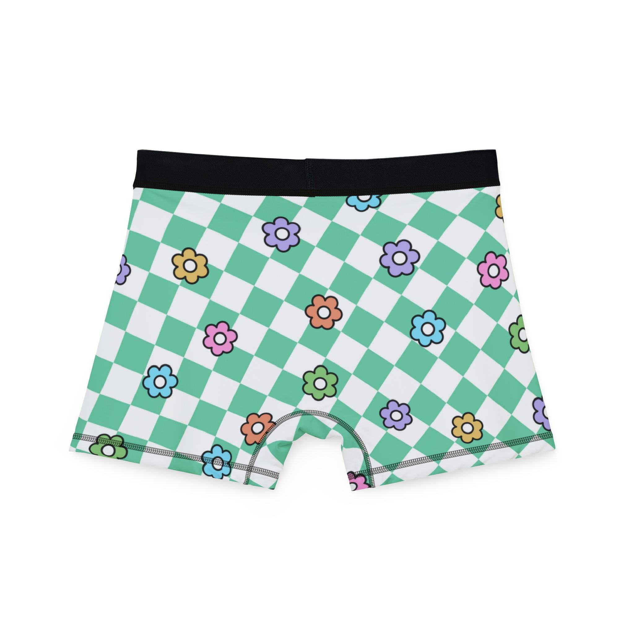Men's boxers spring flower checkered