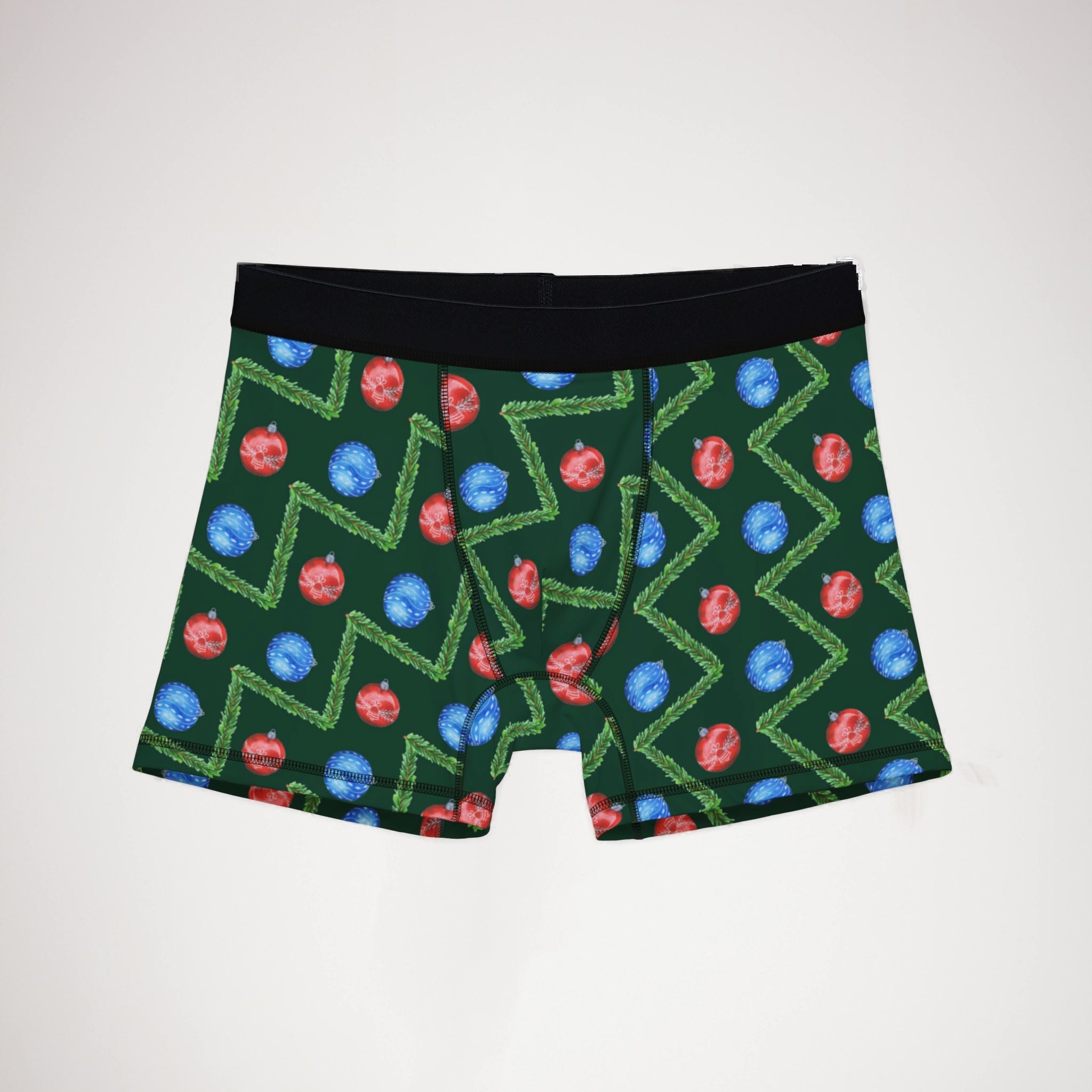 Men's boxers green christmas santa