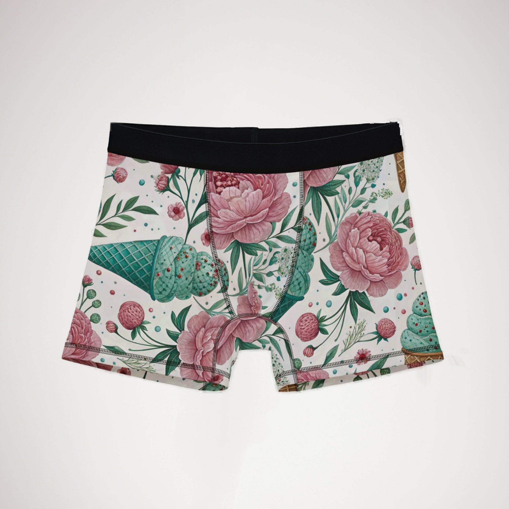 Men's boxers floral ice cream