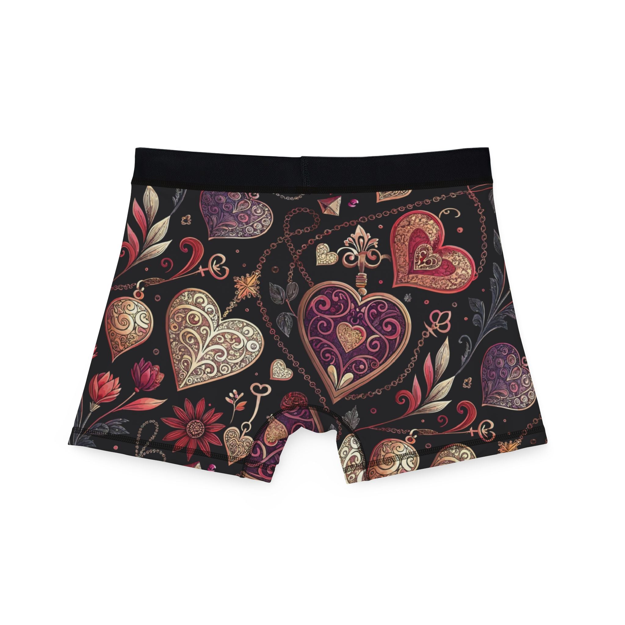 Men's boxers valentine heart retro