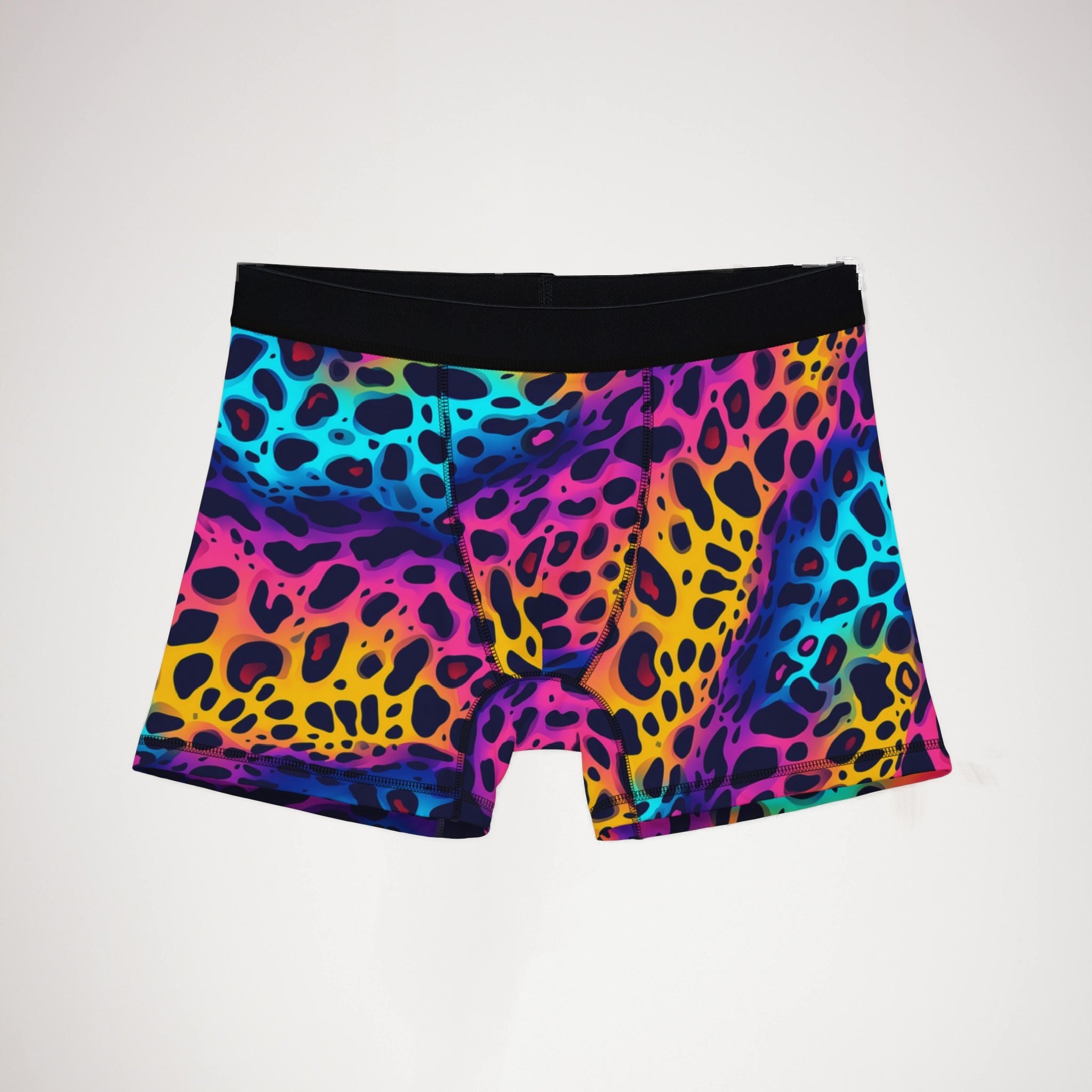 Men's boxers rainbow leopard