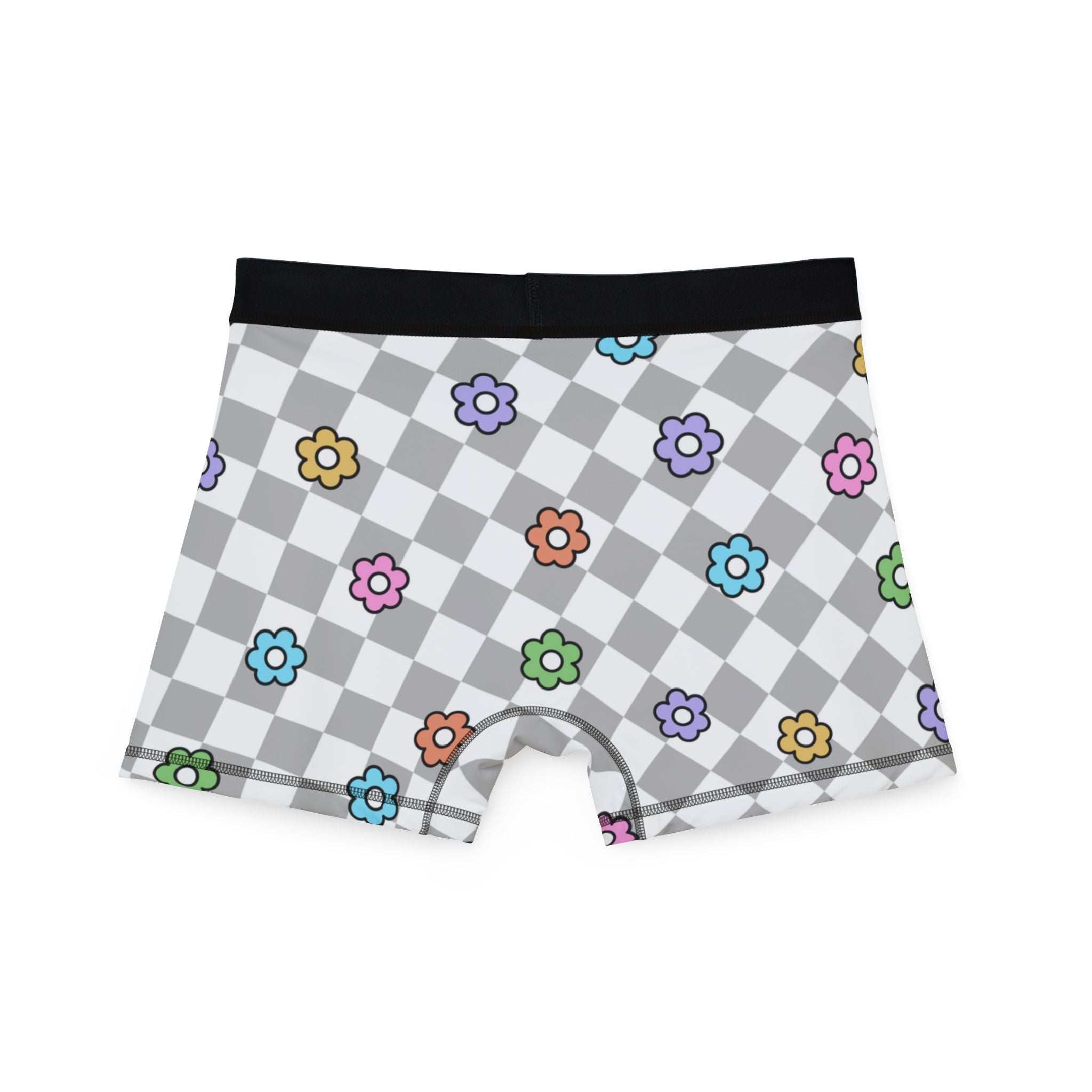 Men's boxers spring flower checkered