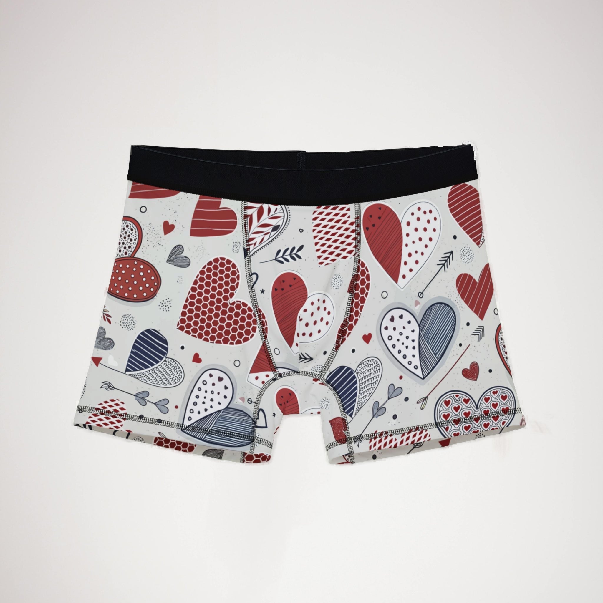 Men's boxers valentine heart retro