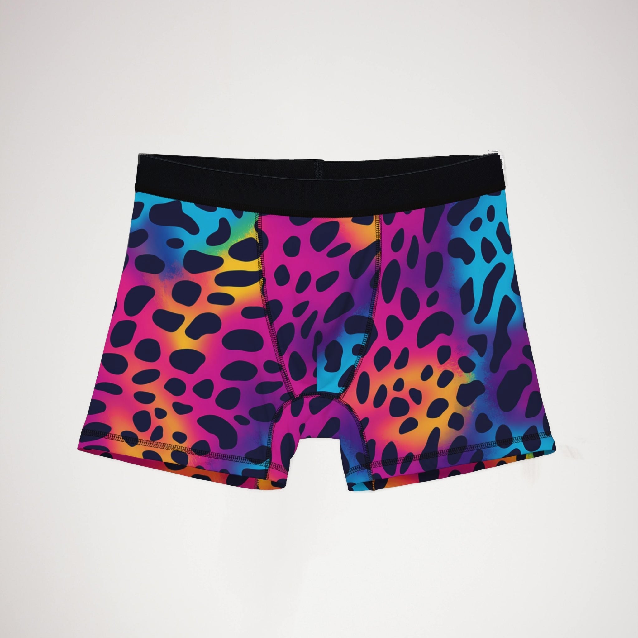 Men's boxers rainbow leopard