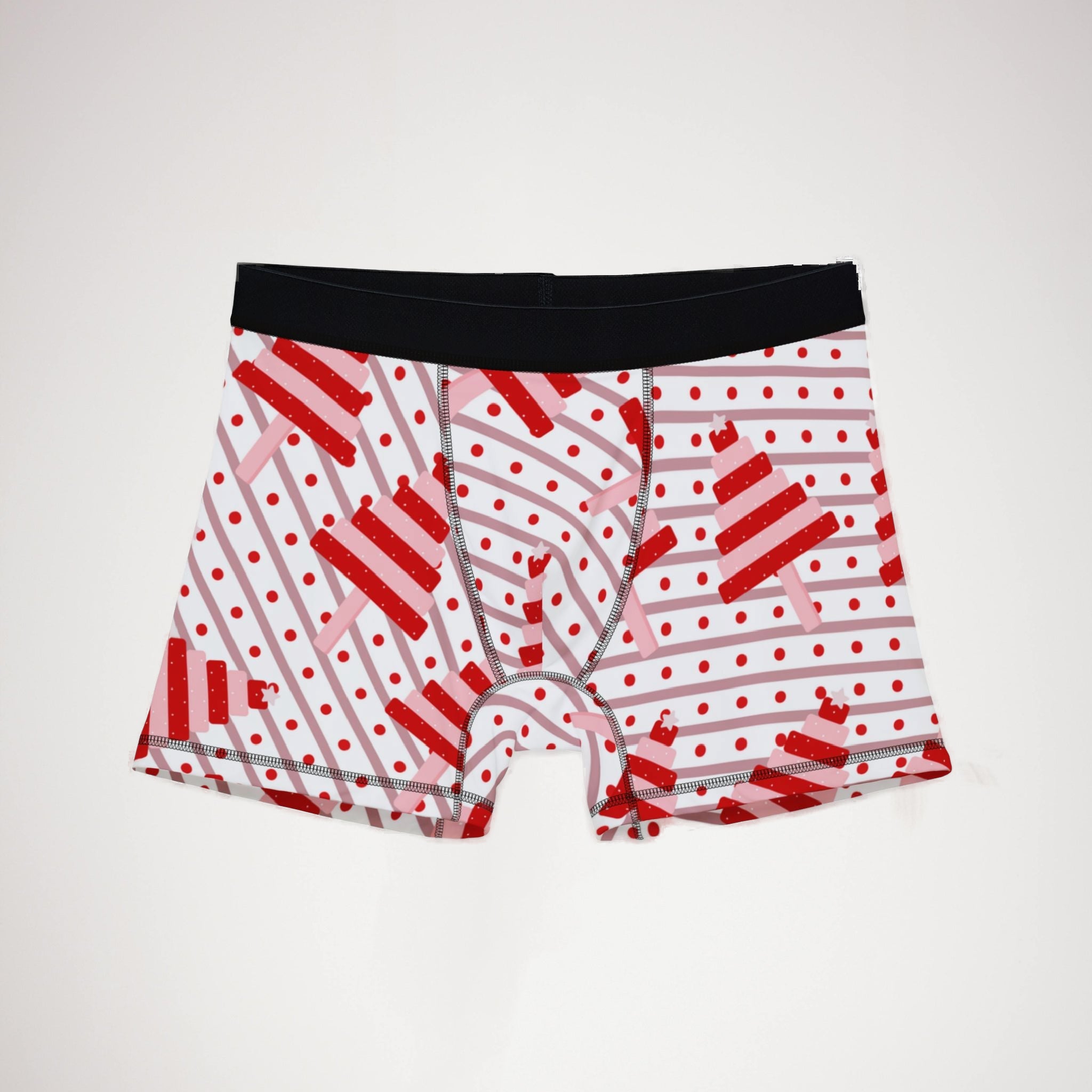 Men's boxers red christmas dots