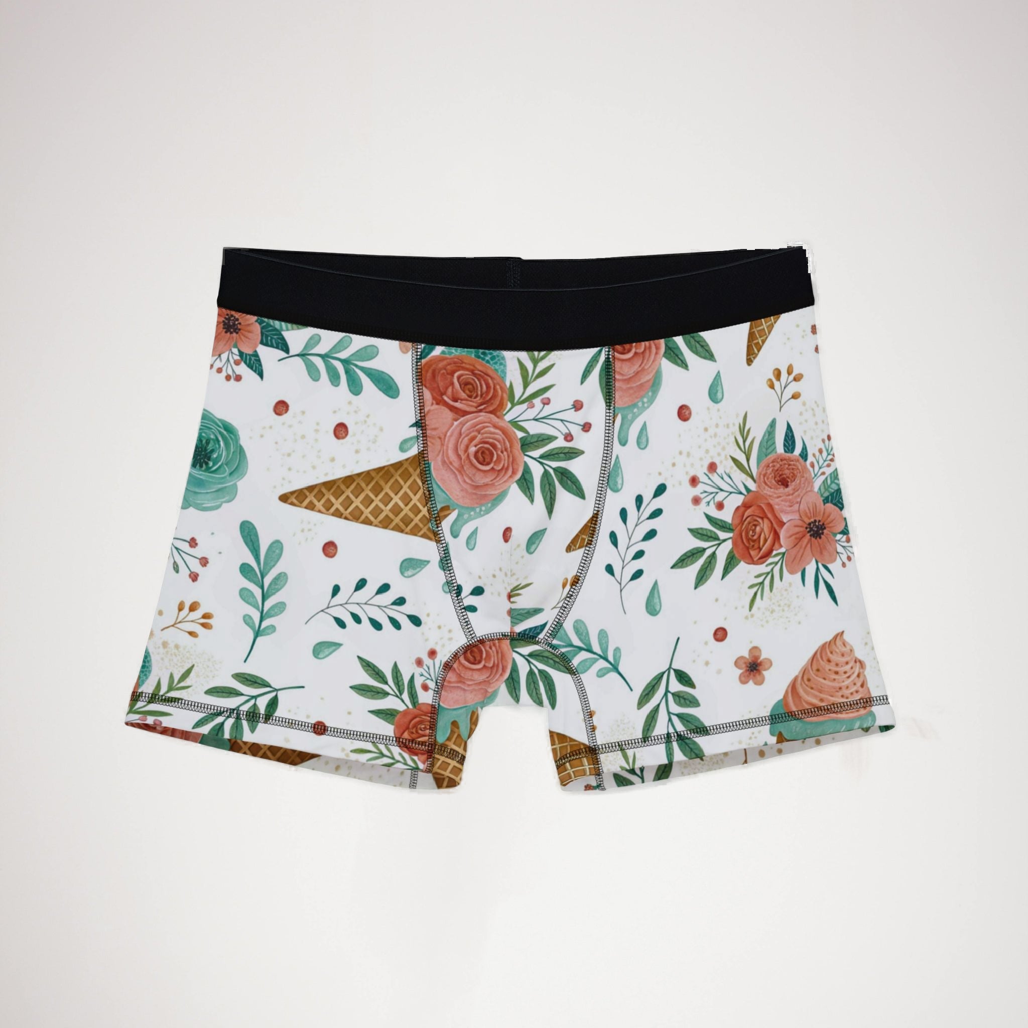 Men's boxers floral ice cream