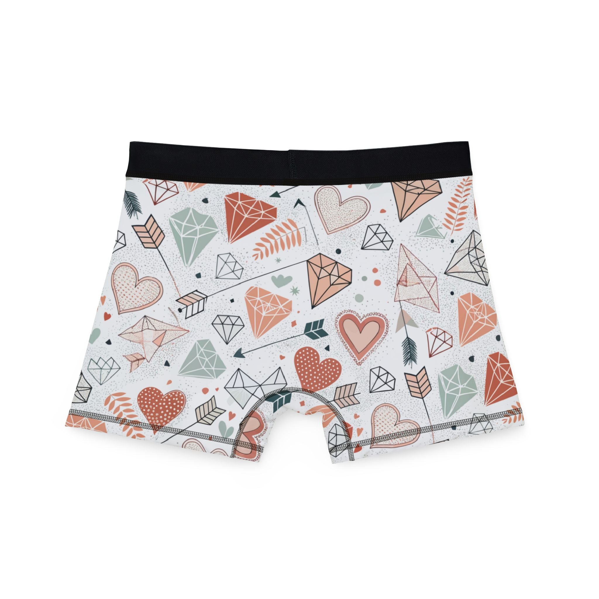 Men's boxers valentine heart retro one