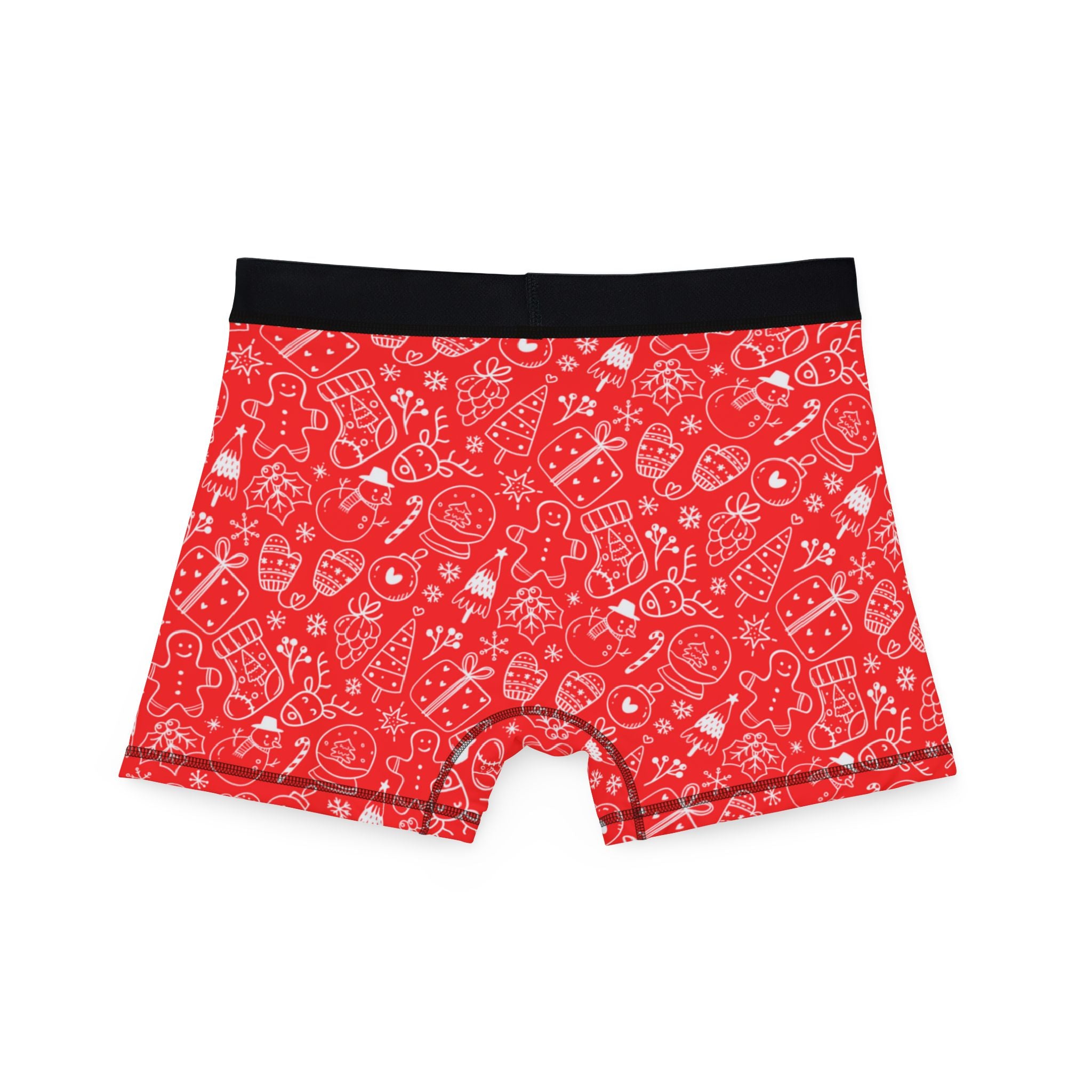 Men's boxers red white christmas