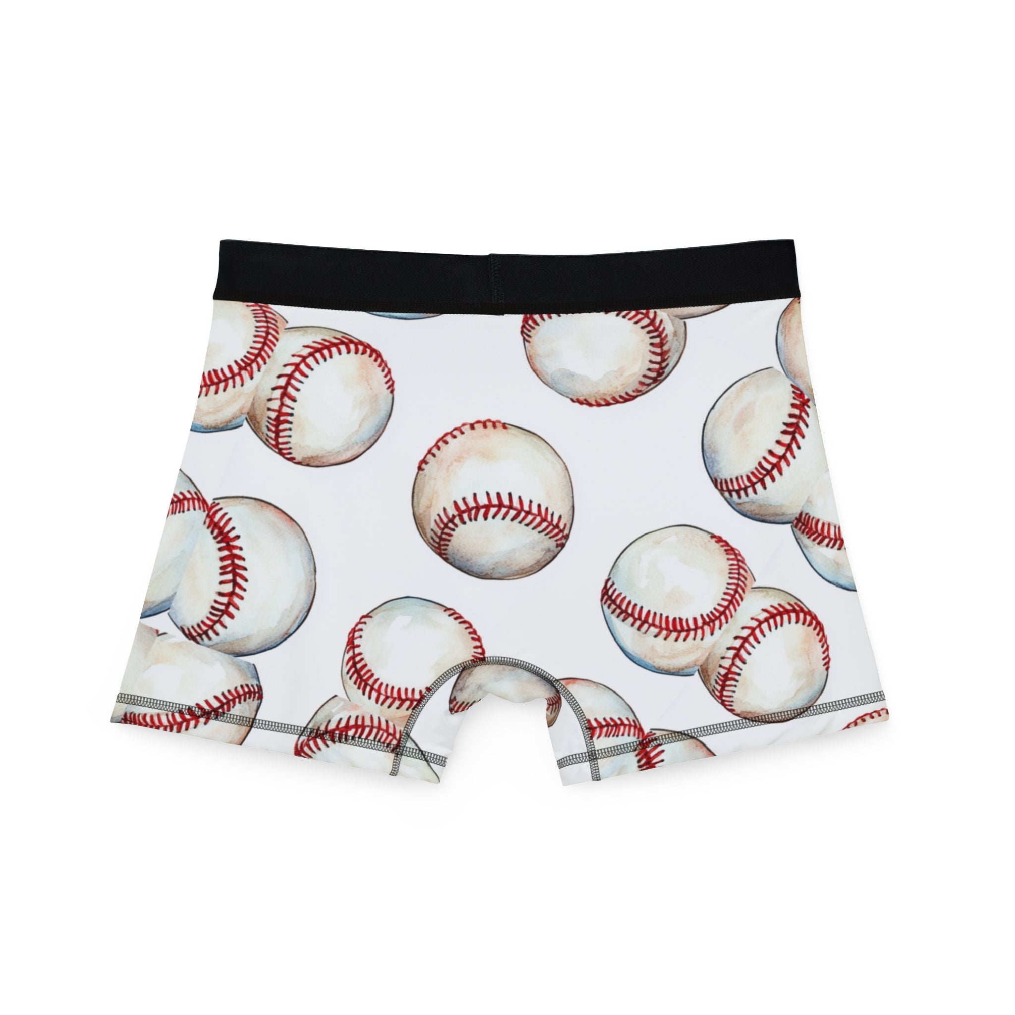 Men's boxers watercolor baseball one