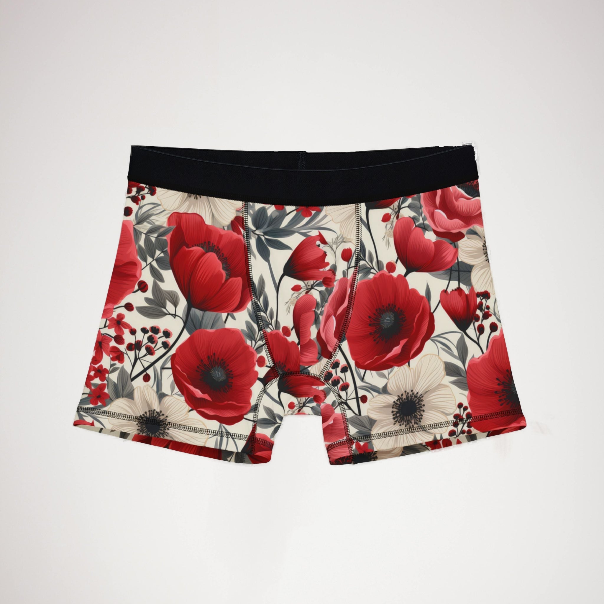 Men's boxers cute red flowers