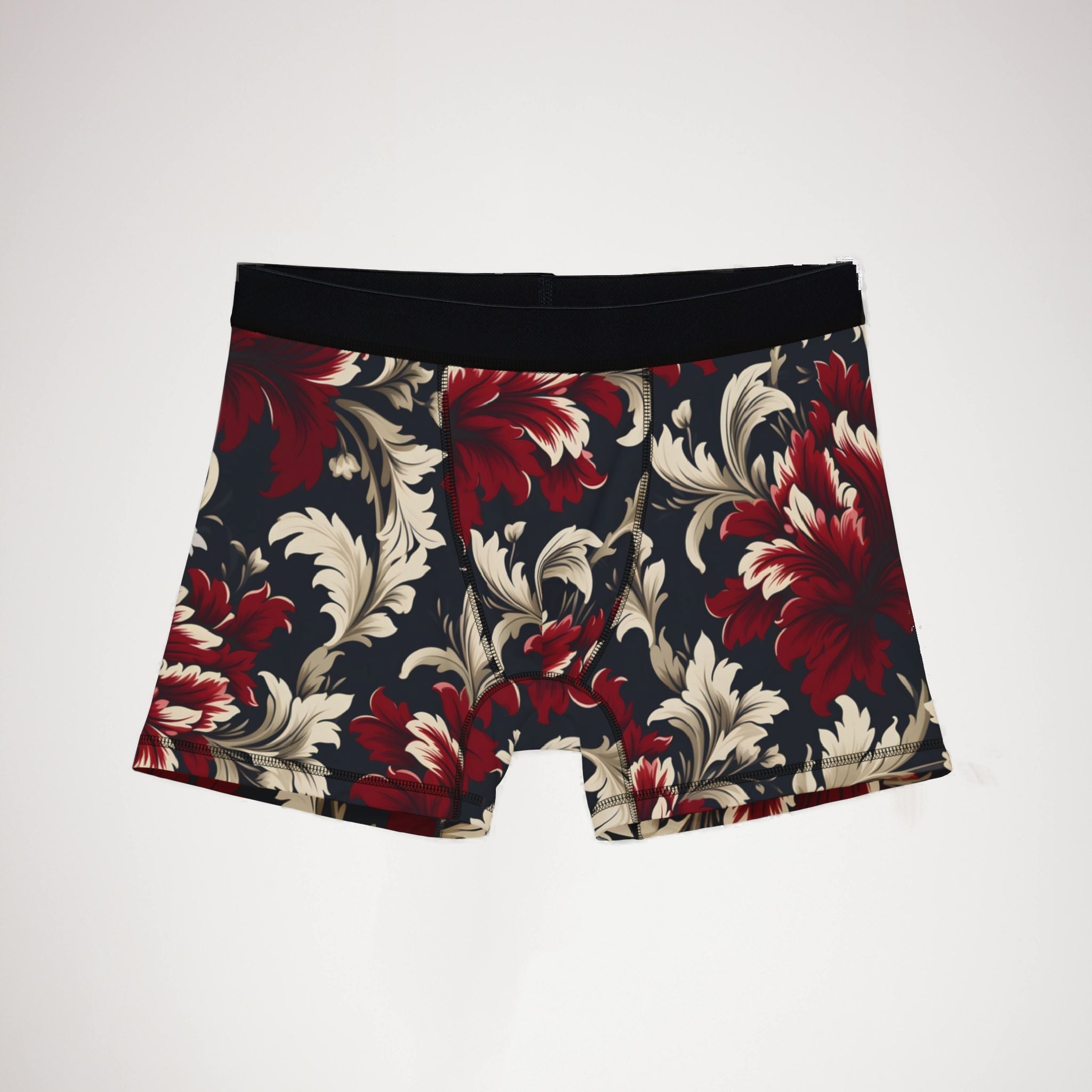 Men's boxers red damask