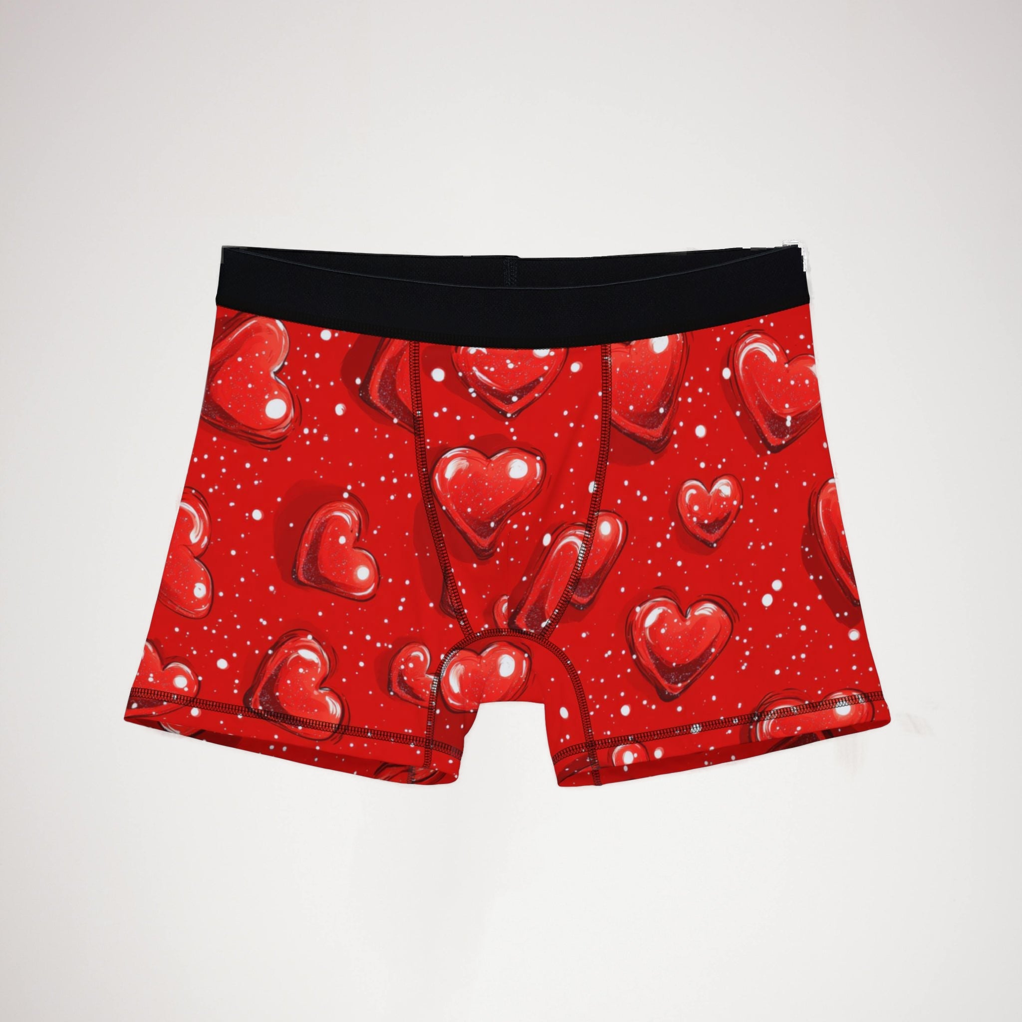Men's boxers valentine red heart two two