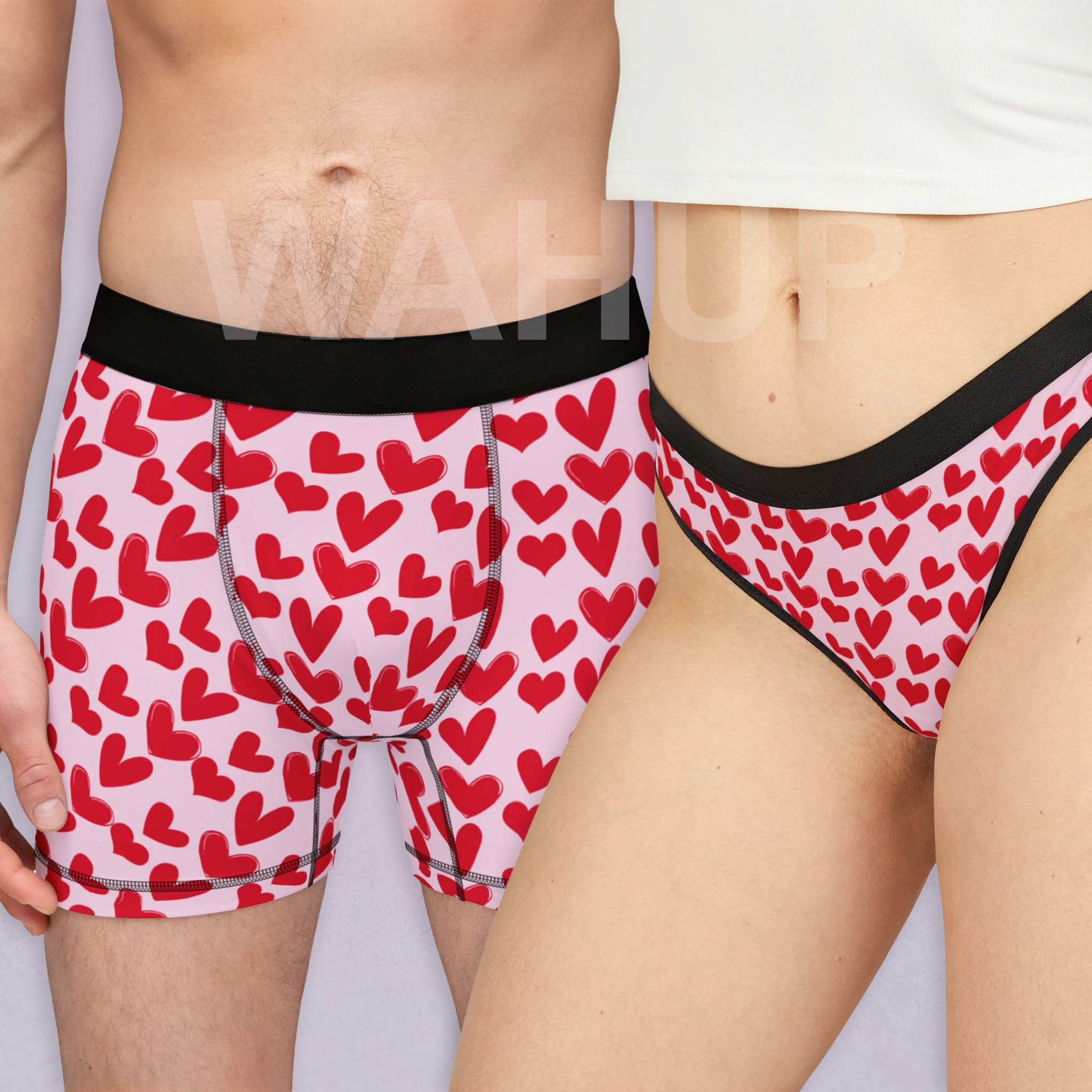 Matching Romantic Valentine – Boxer & Thong for Couples