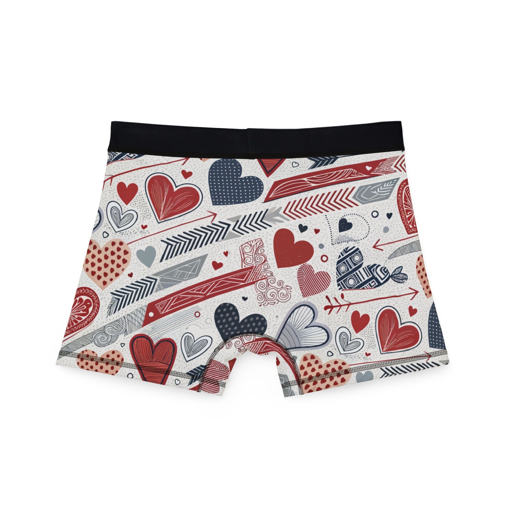 Men's boxers valentine heart retro